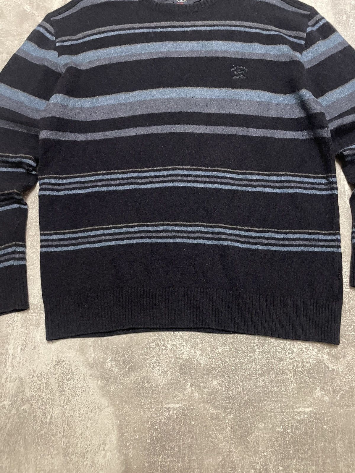 Paul & Shark Vintage Paul Shark Wool Striped Sweater 3XL Size US XXL / EU 58 / 5 - 3 Thumbnail