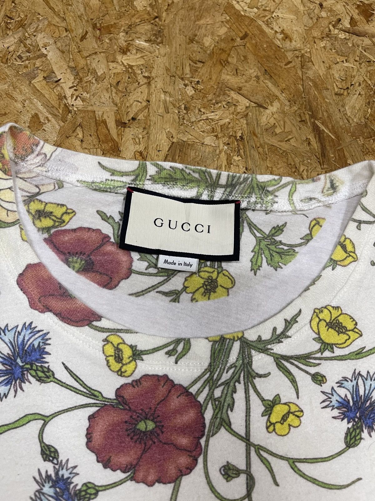 Gucci GUCCI WHITE PINK FLORAL GRAPHIC LUXURY T SHIRT Size US L / EU 52-54 / 3 - 5 Thumbnail
