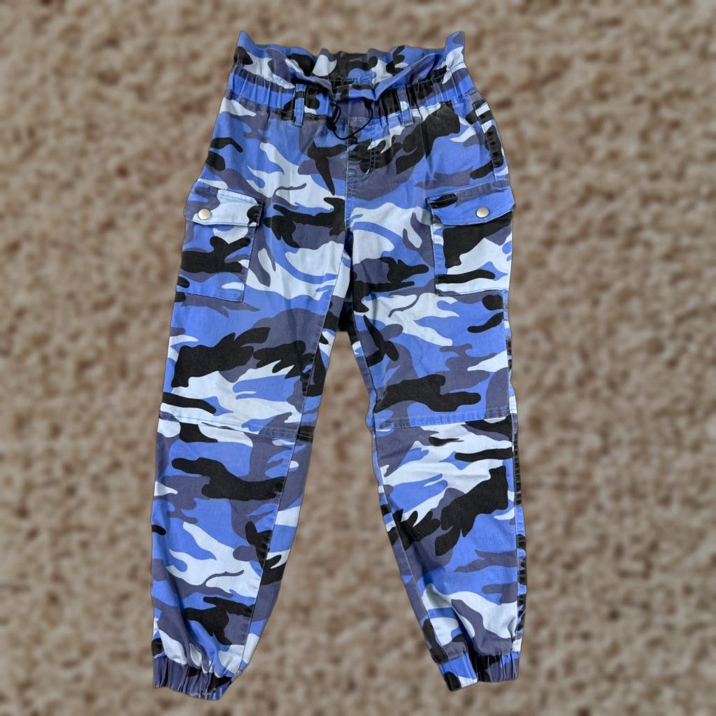 Vintage VIP Jeans Jeans Womens 5 Blue Denim Jogger Camouflage 5-Pocket Design High Rise Cotton Blend Ramie Blend Cargo Size 27" / US 4 / IT 40 - 1 Thumbnail
