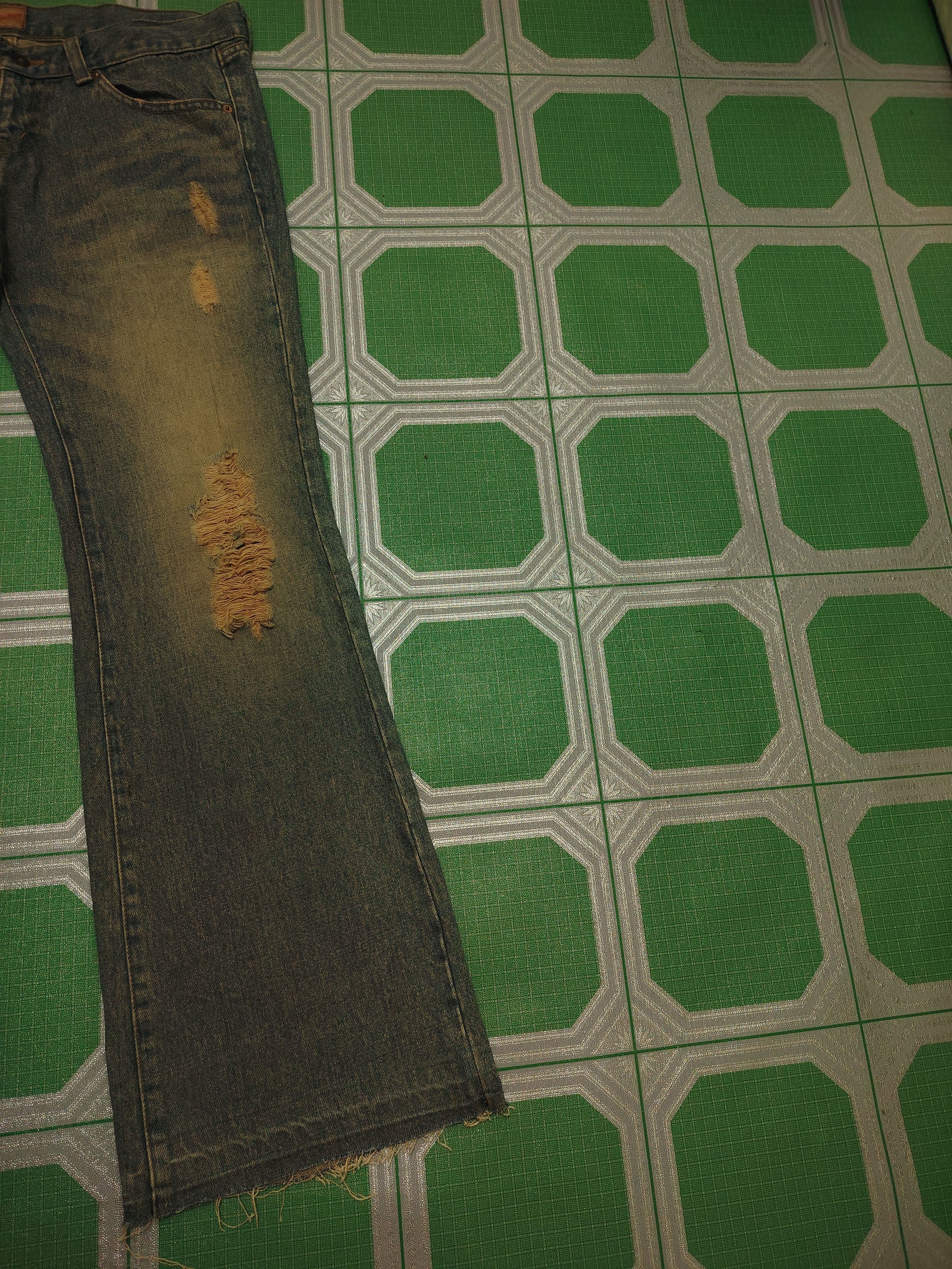 JACKROSE Rare!!! Jackrose distressed jeans bootcut Flared Jeans Size US 33 - 3 Thumbnail