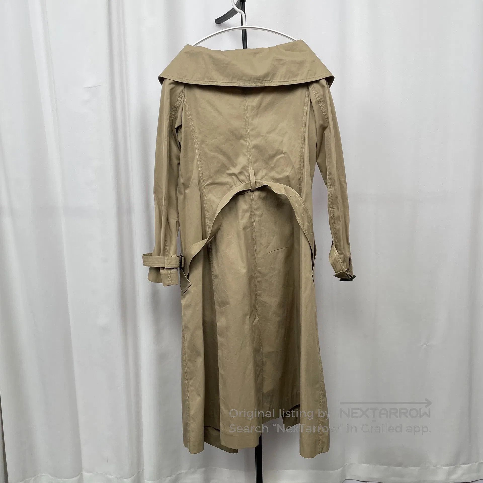 Dior Dior Khaki one-shoulder double-breasted long trench coat| Size XS / US 0-2 / IT 36-38 - 2 Thumbnail