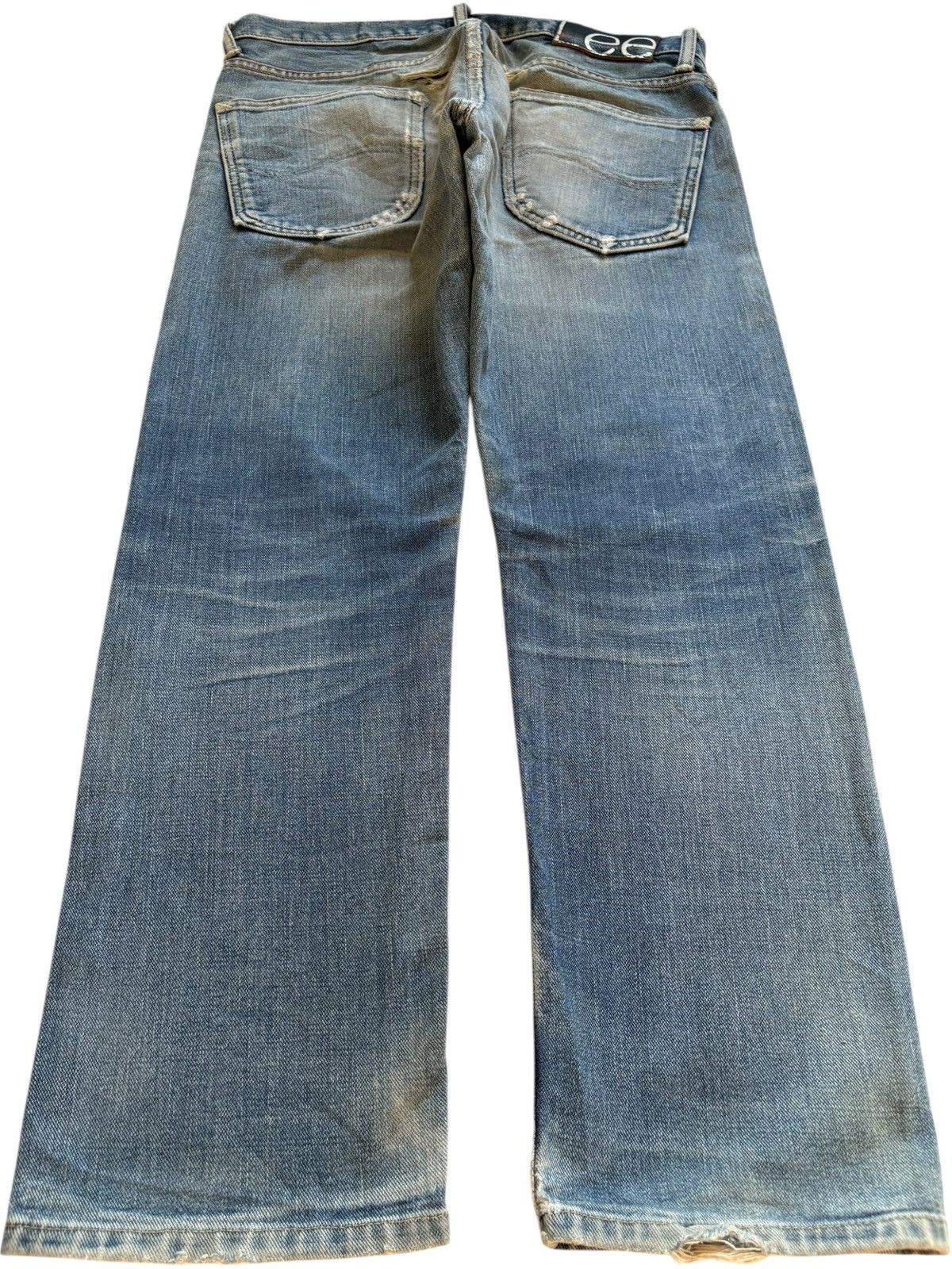 Lee Vintage Lee 101 Selvedge Mud Wash Distressed Jeans Size US 32 / EU 48 - 3 Thumbnail