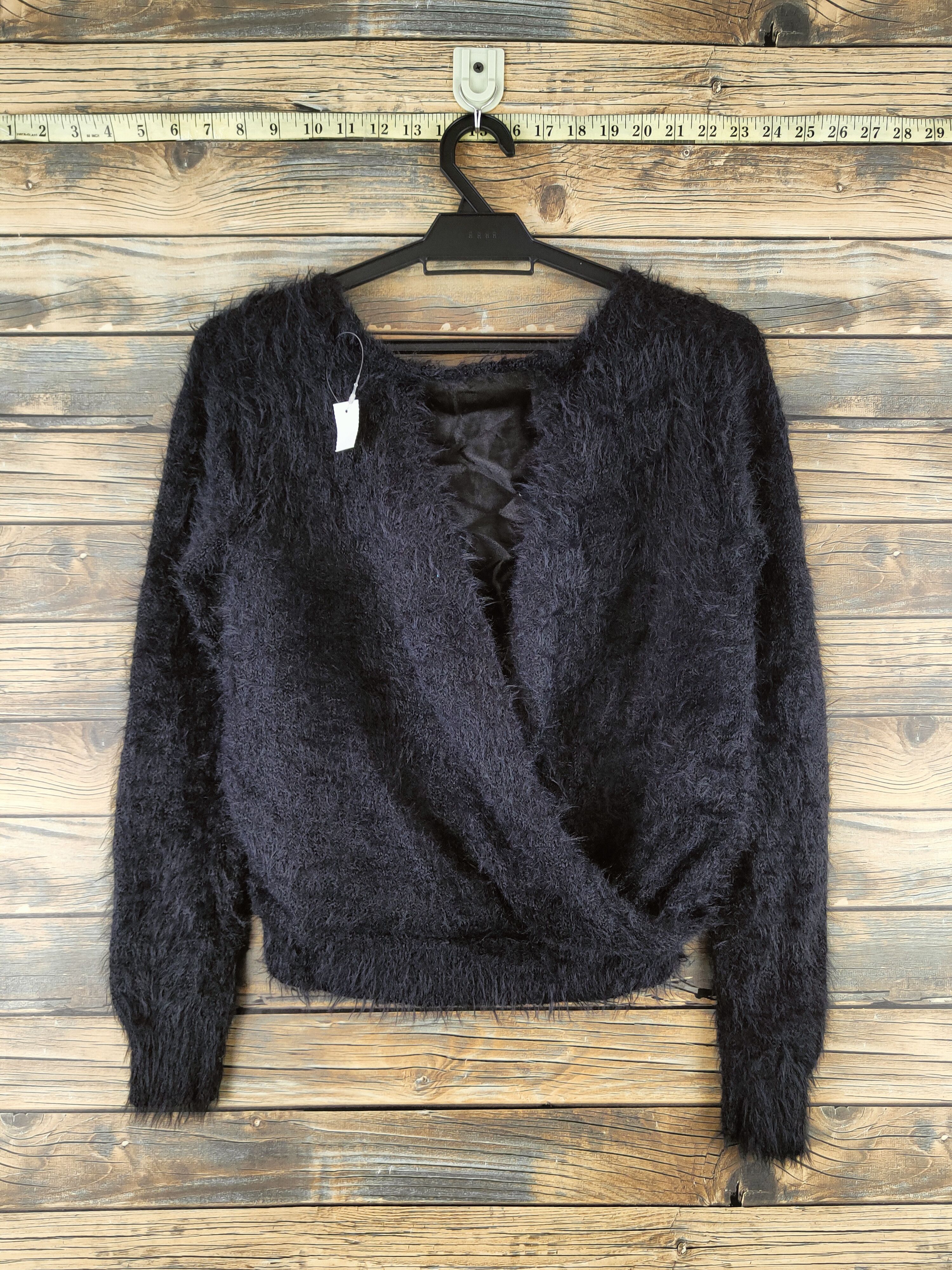 Japanese Brand DL Cecil McBee Black Fur Mohair Knitwear #46-546 Size M / US 6-8 / IT 42-44 - 7 Thumbnail