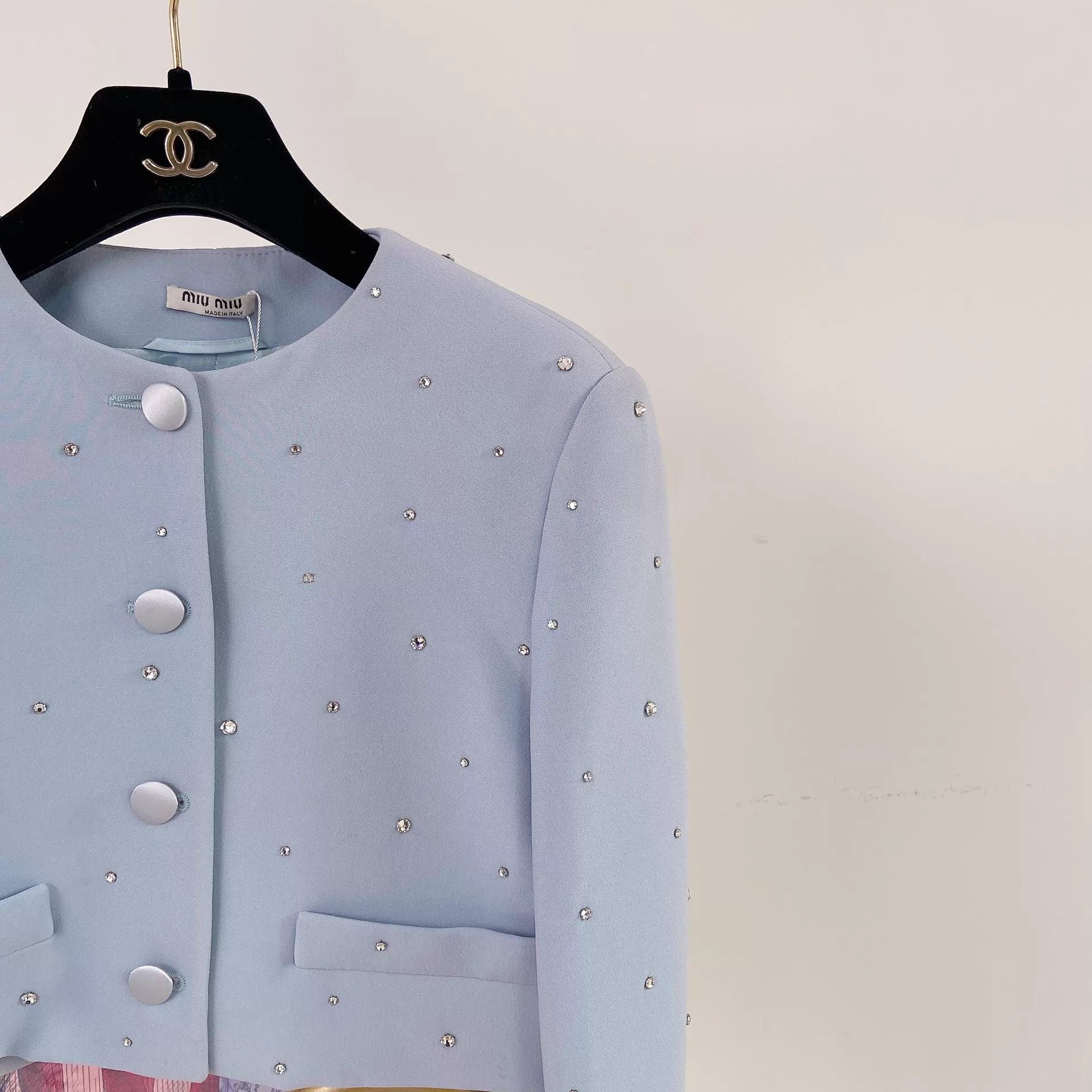 Miu Miu MIU MIU crystal blue short jacket 42 Size M / US 6-8 / IT 42-44 - 3 Thumbnail
