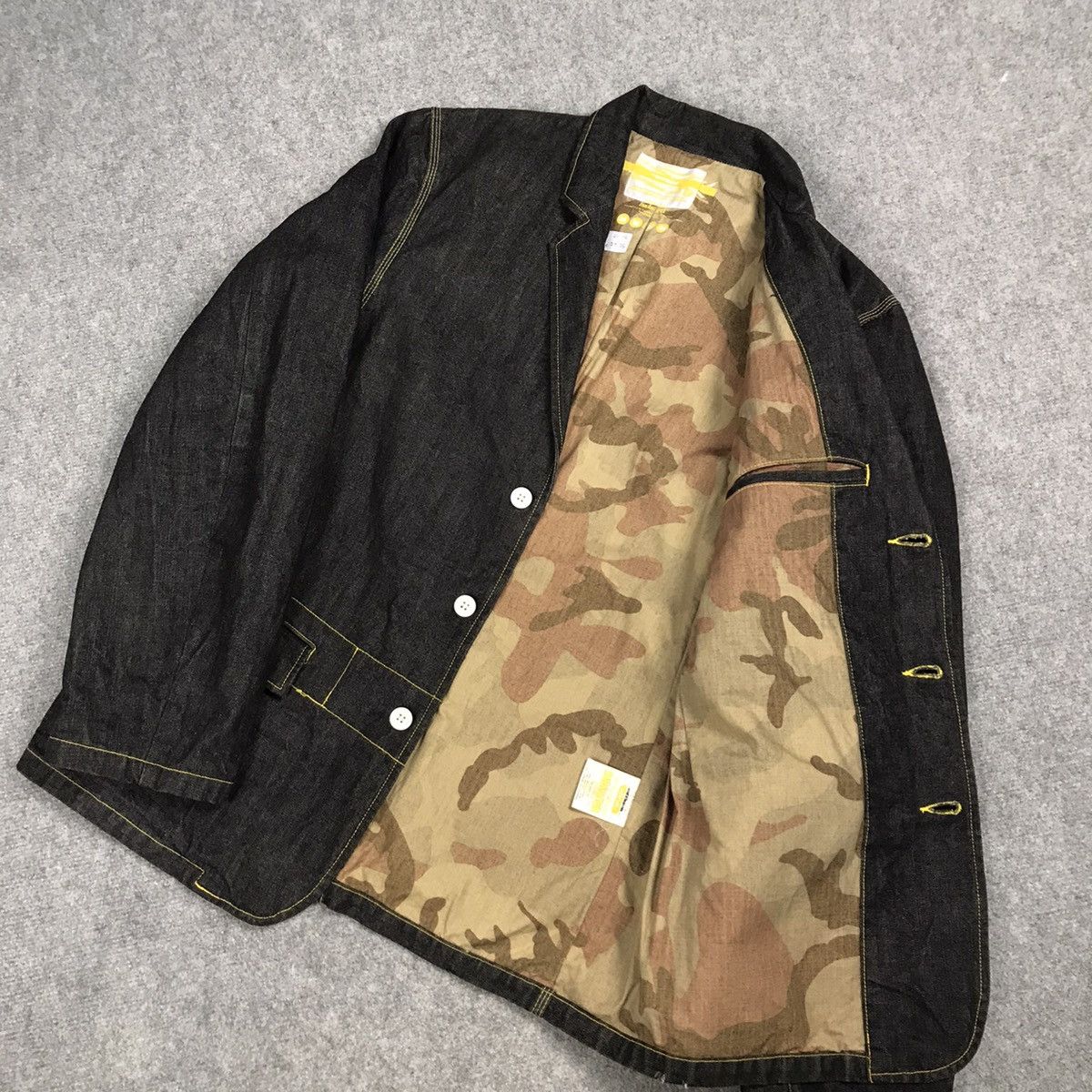 Swagger SWAGGER DENIM JACKET COAT YELLOW LINE STYLE Size US M / EU 48-50 / 2 - 13 Thumbnail
