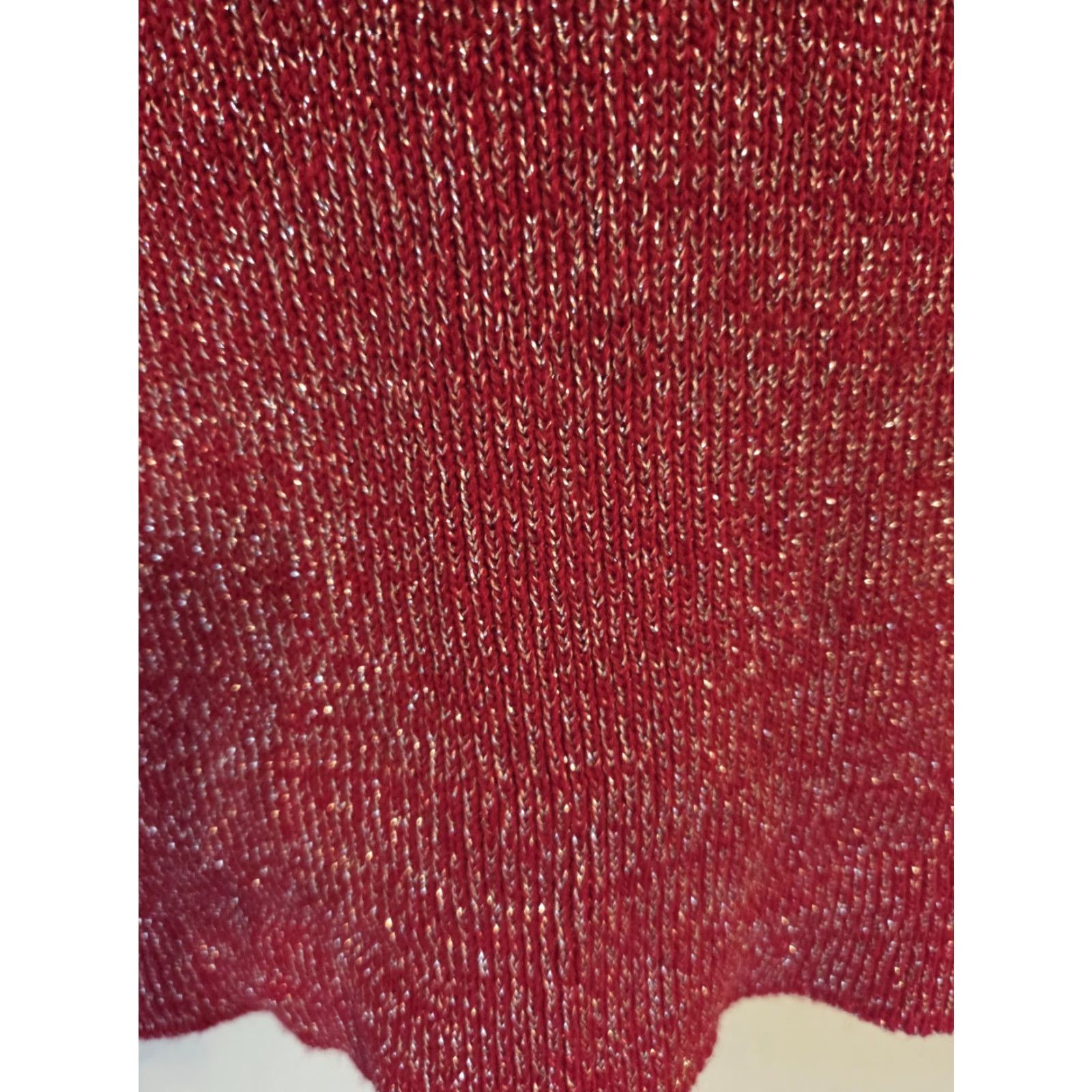 Vintage VINTAGE Adriana Red Metallic Turtleneck Acrylic Sweater Womens M 1970s Red Womens M Size M / US 6-8 / IT 42-44 - 4 Thumbnail
