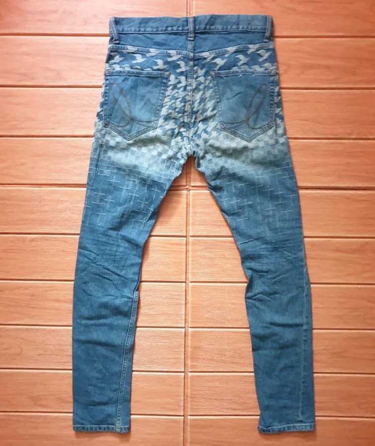 PPFM 💥Fraguais made in Japan abstract skinny jeans Size US 30 / EU 46 - 14 Thumbnail