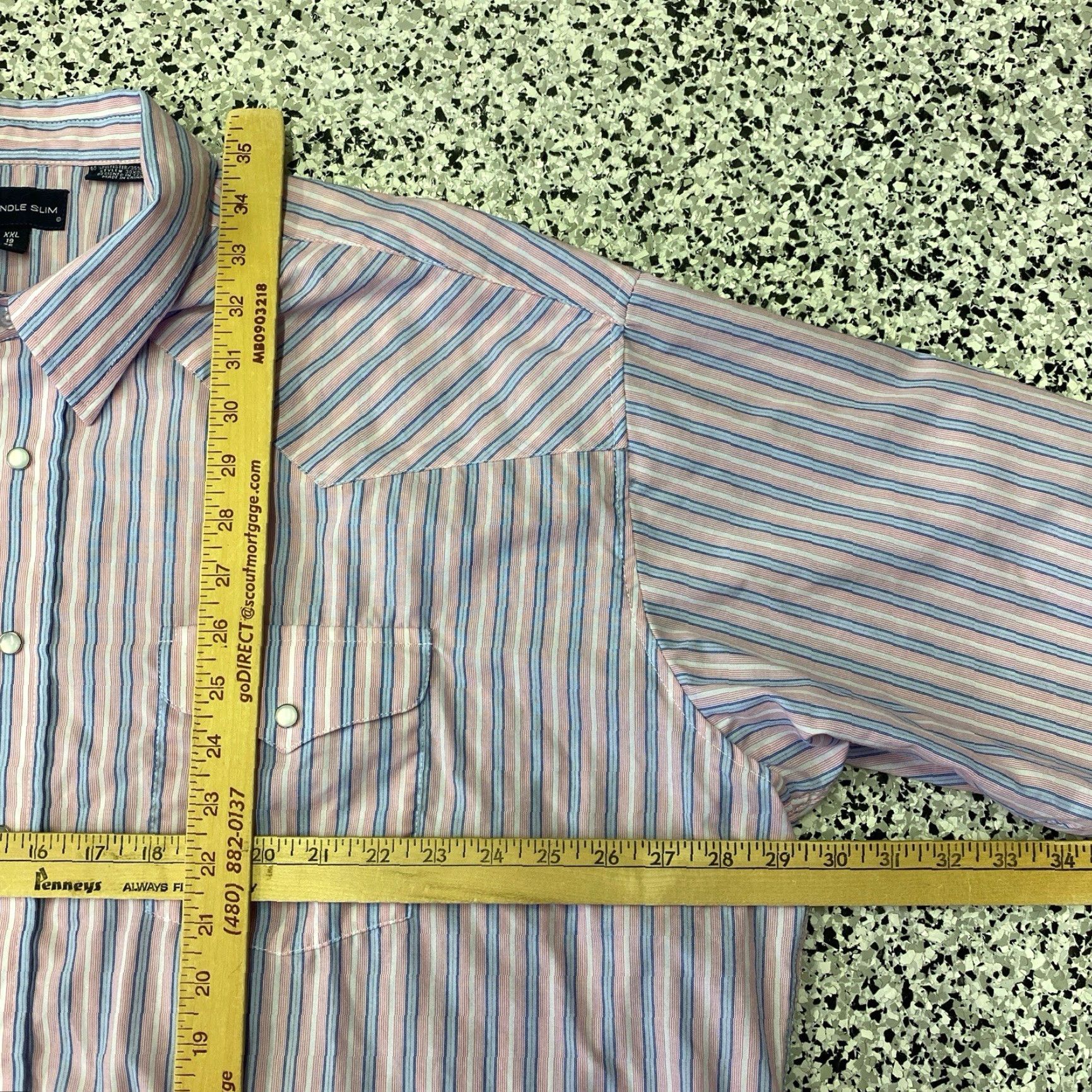 Vintage VINTAGE Panhandle Slim Pearl Snap Western Shirt Pink Stripe XXL Men’s Button-Up Western Pearl Snap Shirt Size US XXL / EU 58 / 5 - 3 Thumbnail