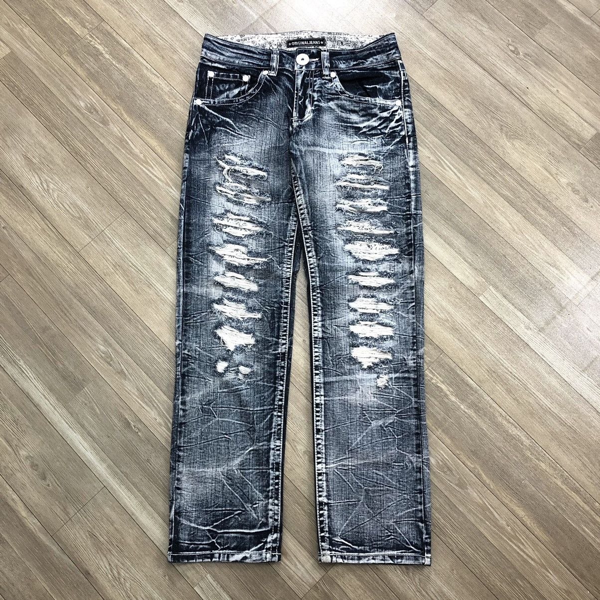 If Six Was Nine × Japanese Brand × Le Grande Bleu (L.G.B.) Crazy🔥 Y2K Original Jeans Distressed Faded Acid Wash Jeans Size US 28 / EU 44 - 2 Thumbnail