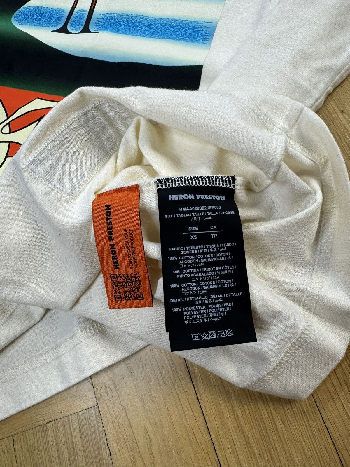 Heron Preston HERON PRESTON ABSTRACT GRAPHIC WHITE TEE Size US XS / EU 42 / 0 - 6 Thumbnail