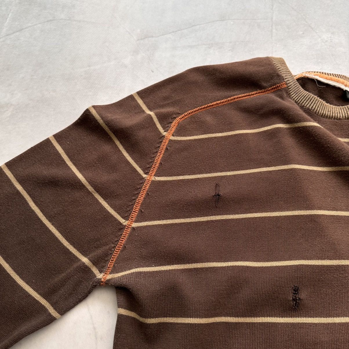 Hysteric Glamour Striped Poem Knit Sweater Faded In The Attic Diesel Vibe Size US L / EU 52-54 / 3 - 11 Thumbnail