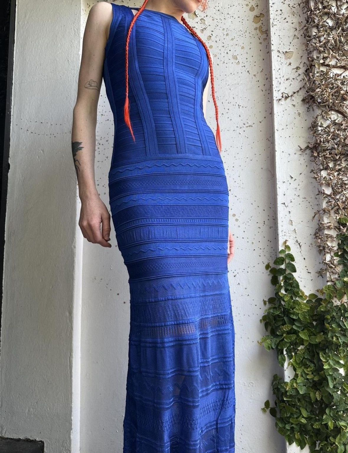 herve leger a line dress Herve Leger Sara Gown Red main image 0