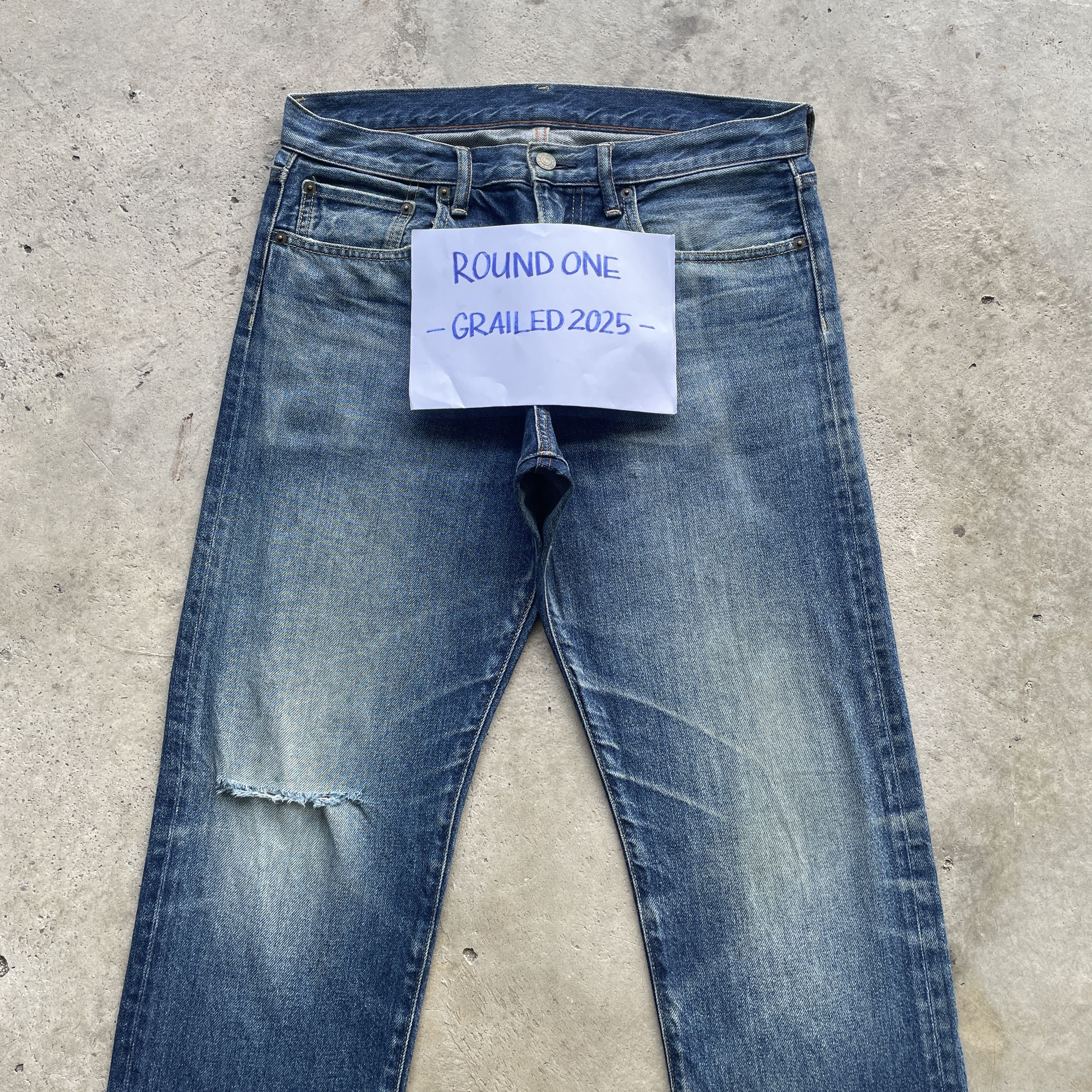 Japanese Brand VINTAGE JAPAN GU FADED DENIM DISTRESSED JEANS PANTS W33x32 Size US 33 - 3 Thumbnail