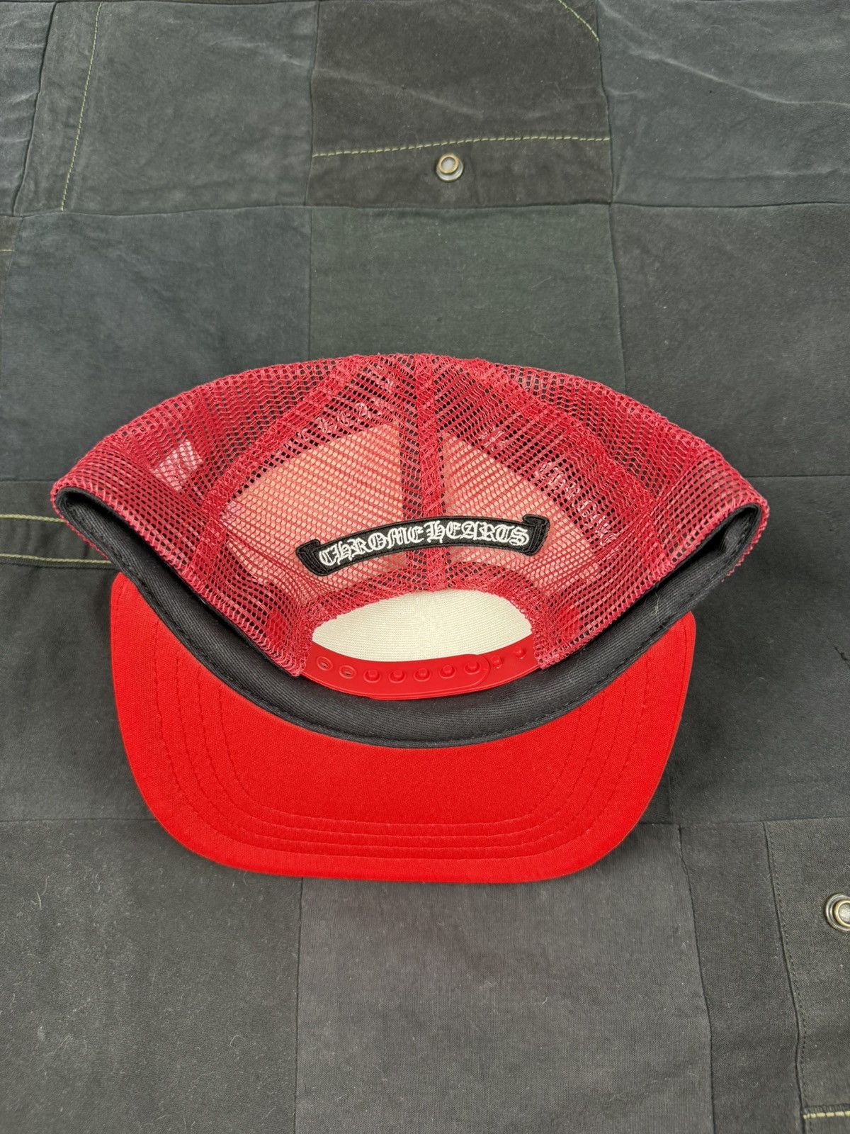 Chrome Hearts Red Eyechart Trucker Hat Size ONE SIZE - 3 Thumbnail