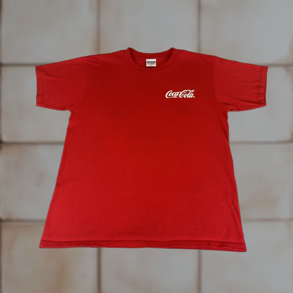 Gildan VINTAGE Coca Cola Shirt Mens Large Short Sleeve Graphic Promo Tee 90s Size US L / EU 52-54 / 3 - 1 Thumbnail