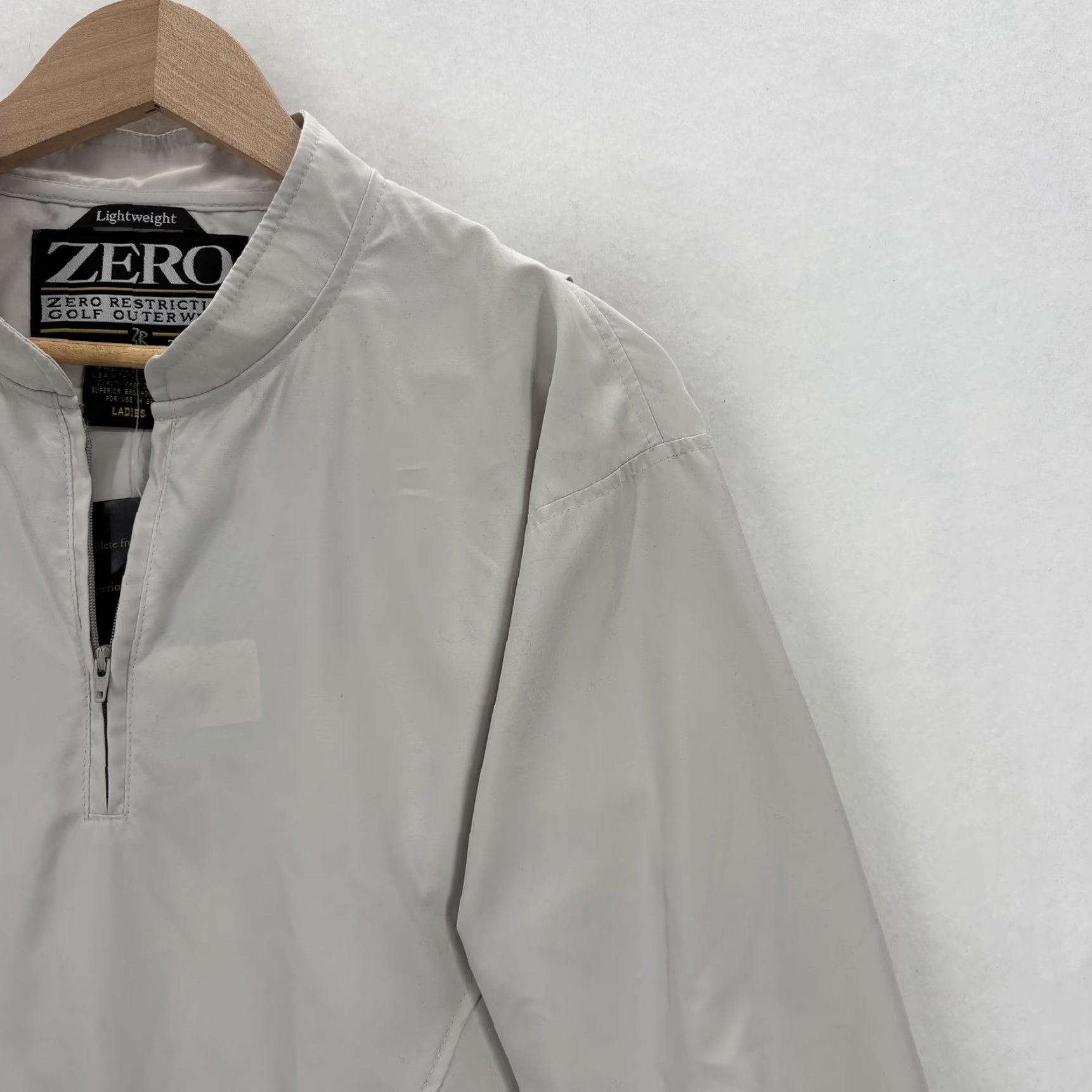 Vintage Zero Restriction Jacket Womens M Gray 1/4 Zip Golf Windshirt Pullover NWT Shirt Size M / US 6-8 / IT 42-44 - 2 Thumbnail