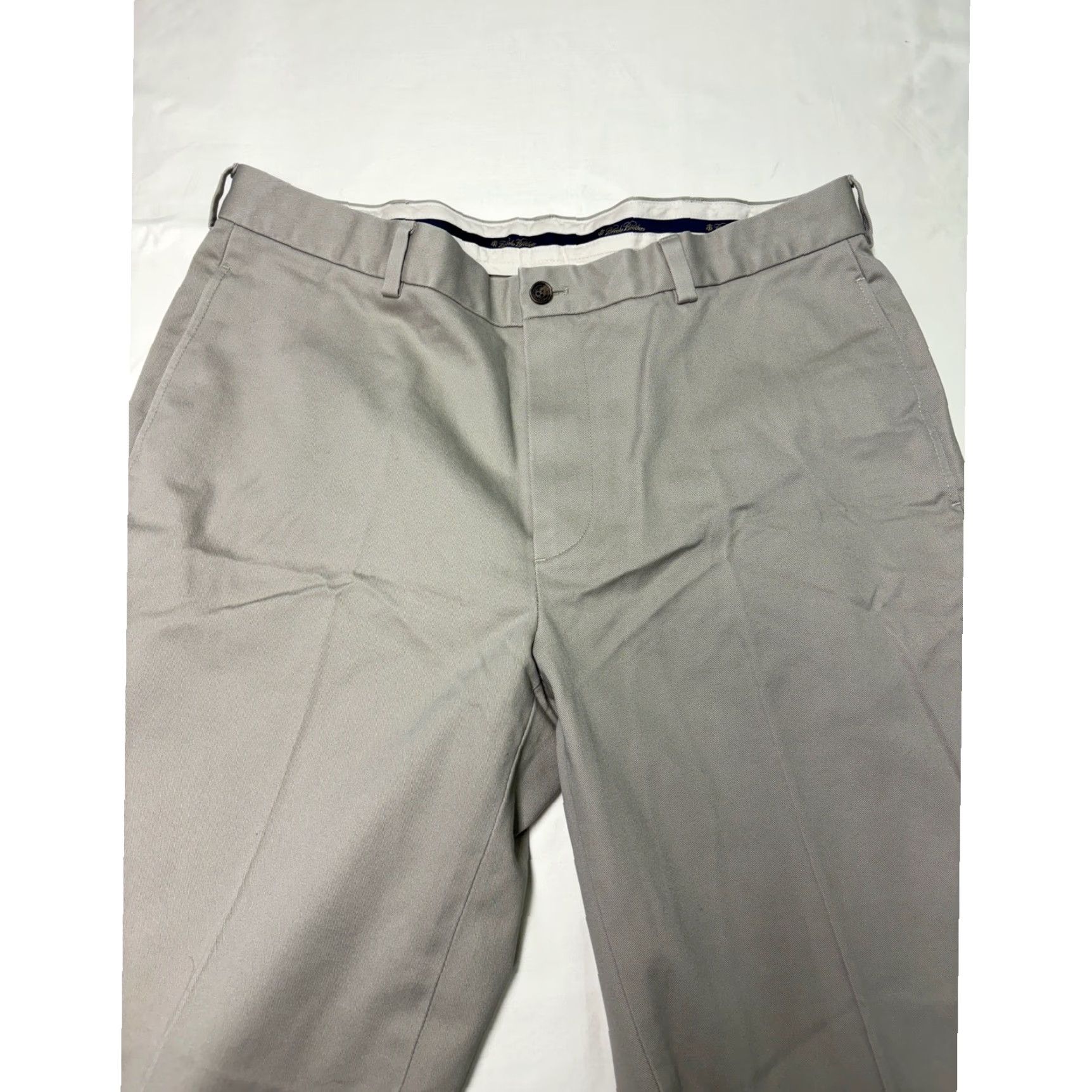 Brooks Brothers Brooks Brothers Advantage Chino Clark Beige Men's Pants W36 L30Straight Front Pockets Zipper Button Casual Business Workwear Cotton Chinos Size US 31 - 3 Thumbnail