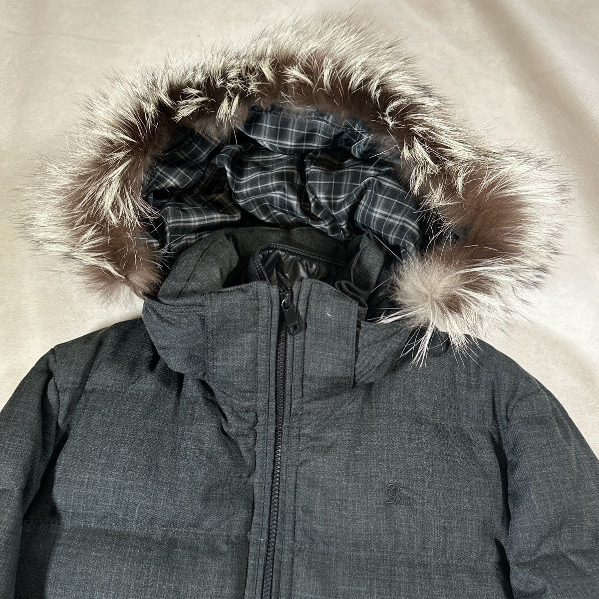 Burberry 00’s Burberry Black Label Fur Hood Down Puffer Jacket Size US M / EU 48-50 / 2 - 6 Thumbnail