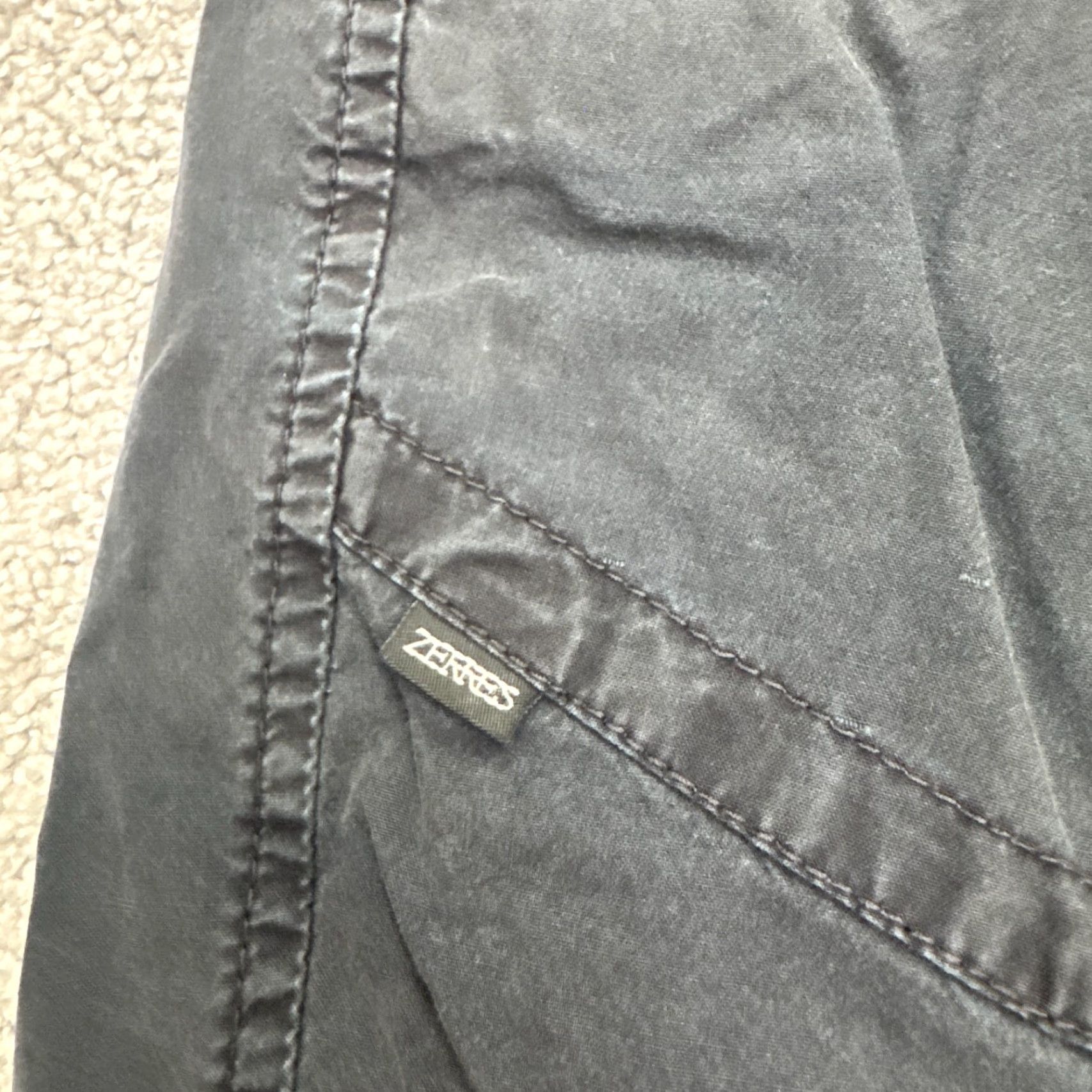 Vintage Zerres Outdoor Cargo Shorts Mens 48 Black Cotton Casual Travel Utility Pockets Size US 32 / EU 48 - 6 Thumbnail