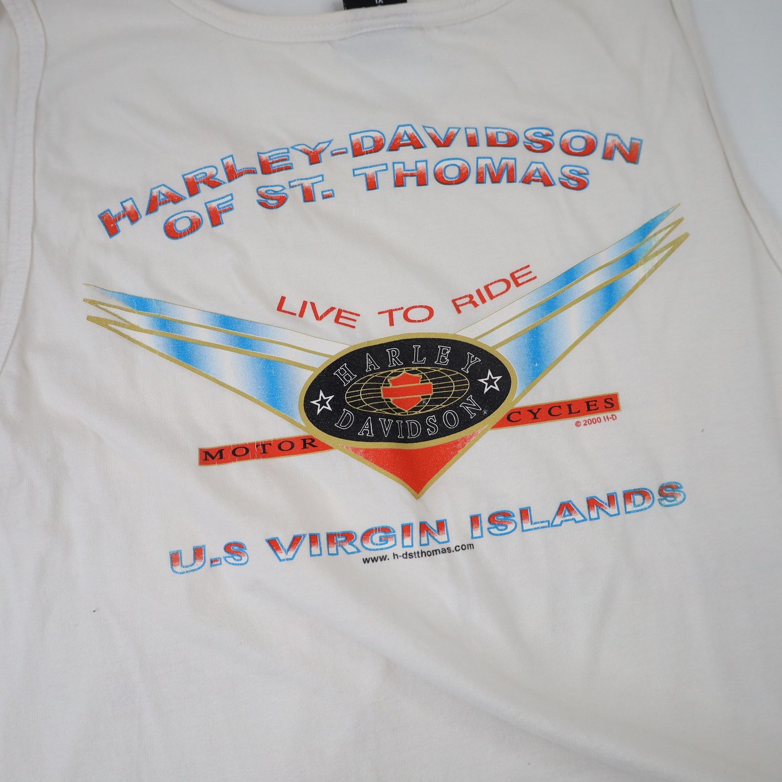 Harley Davidson × Vintage VTG Y2k Harley Davidson Genuine Motorcycles Graphic Tank Top Size US XL / EU 56 / 4 - 12 Thumbnail