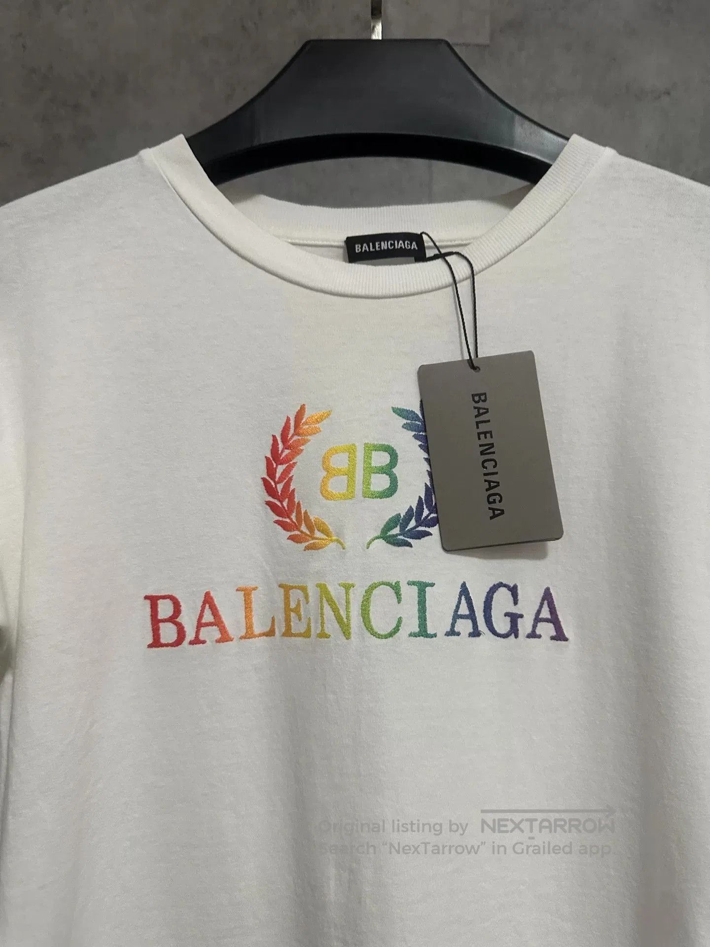 Balenciaga balenciaga rainbow logo women's t. Size M / US 6-8 / IT 42-44 - 2 Thumbnail