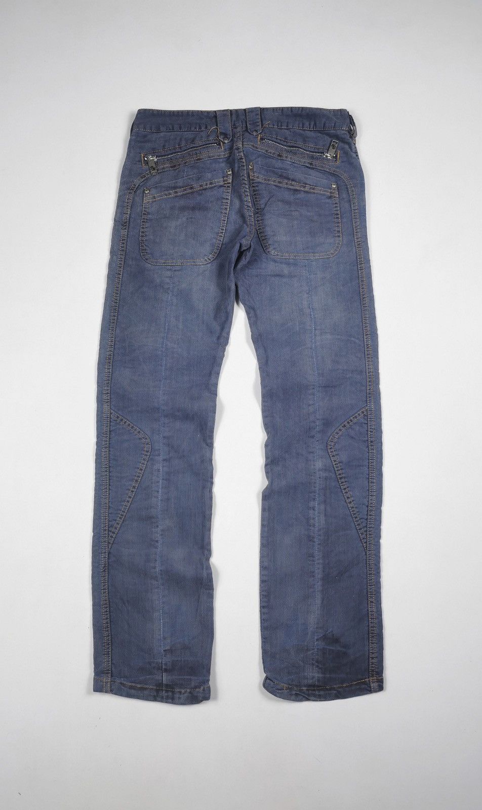 Japanese Brand Corduroy Back Number Japan Zipper Patch Pocket Jeans Size US 30 / EU 46 - 7 Thumbnail