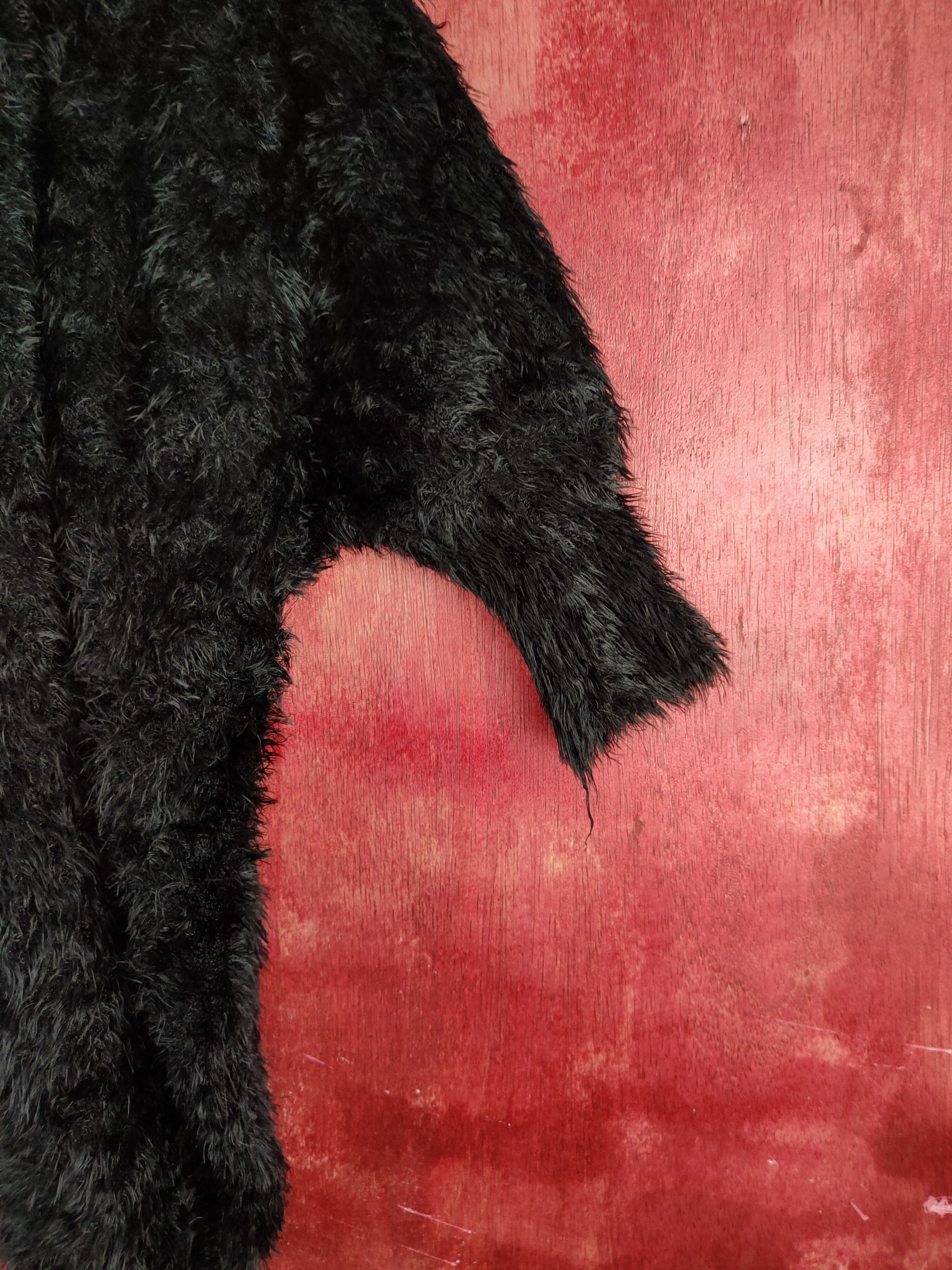 Aran Isles Knitwear × Designer × Japanese Brand Cecil McBee Black Shag Shaggy Fur Mohair Knitwear #S2036 Size L / US 10 / IT 46 - 7 Thumbnail