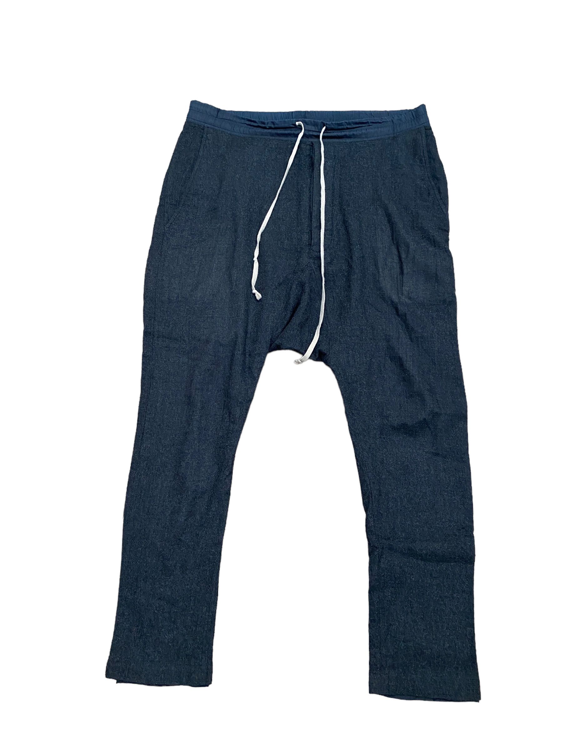 Rick Owens FW 2012 Mountain Black Wool Drop Crotch Pants Size US 32 / EU 48 - 1 Thumbnail