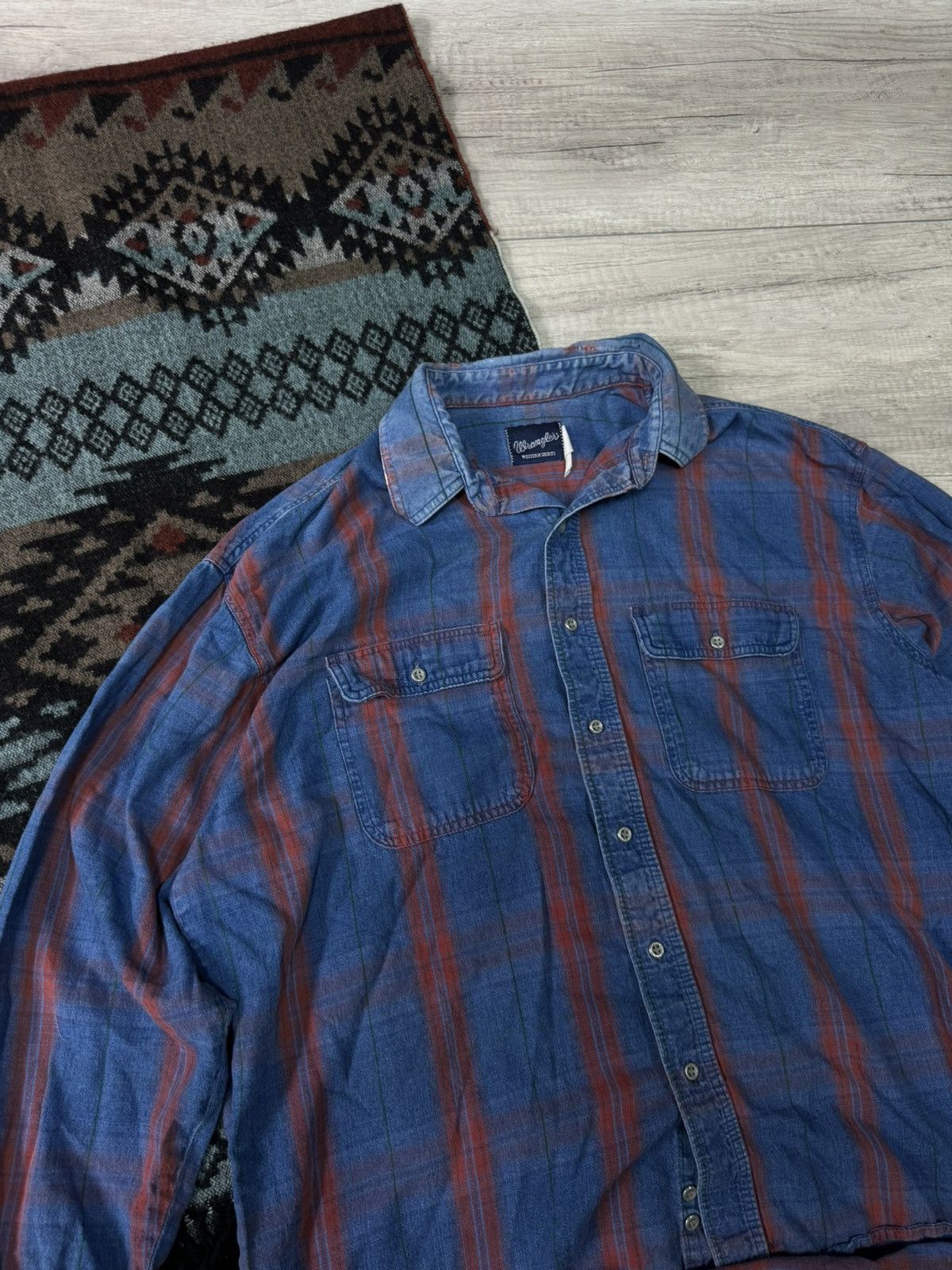 Wrangler Vintage Wrangler Western Shirt Size US M / EU 48-50 / 2 - 2 Thumbnail