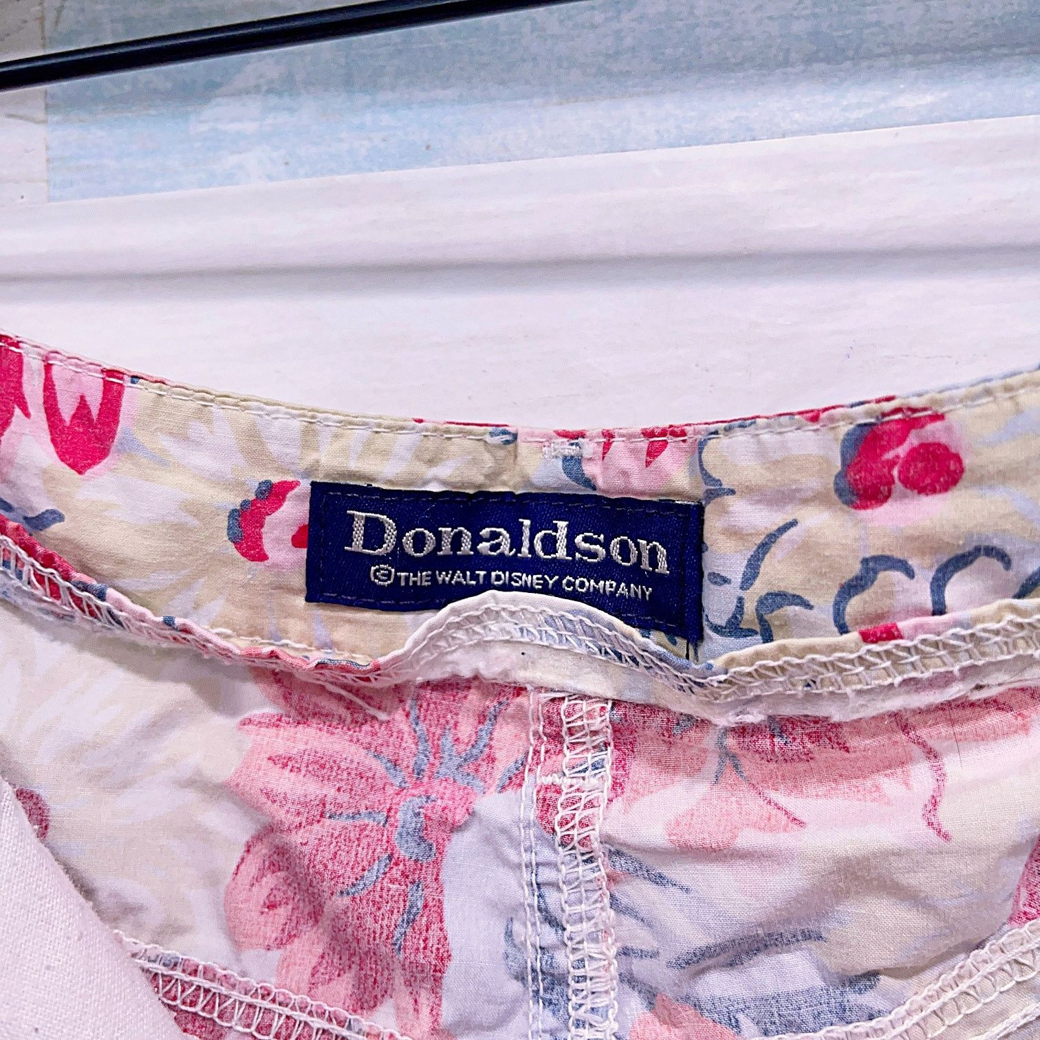 Disney Disney Vintage Floral Denim Flare Skirt Mickey Donaldson 29 Size 29" - 7 Thumbnail