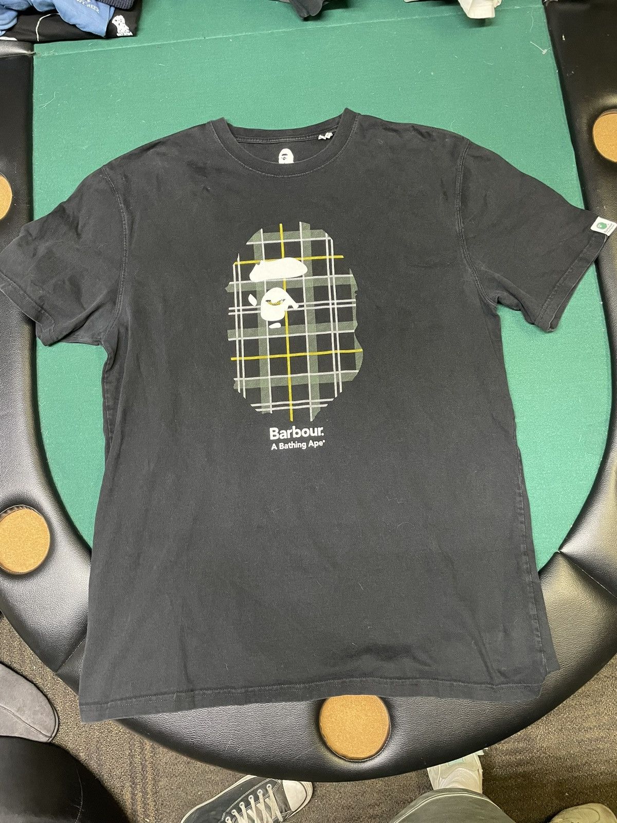 Bape × Barbour BAPE x Barbour Plaid Camo Ape Head Tee – XXL Size US XXL / EU 58 / 5 - 1 Thumbnail