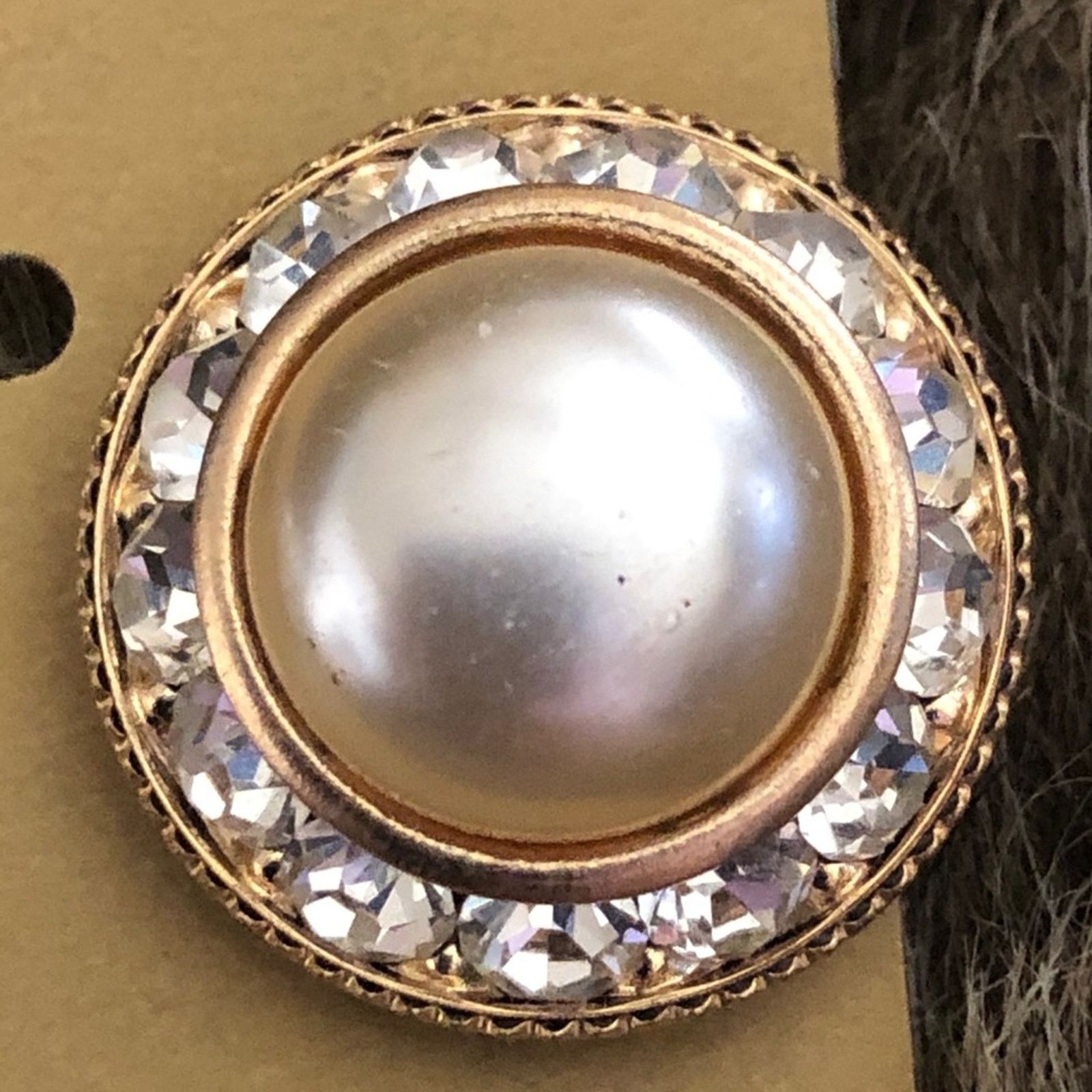 Vintage Vintage Pearl glass stone elegant style earrings Size ONE SIZE - 3 Thumbnail