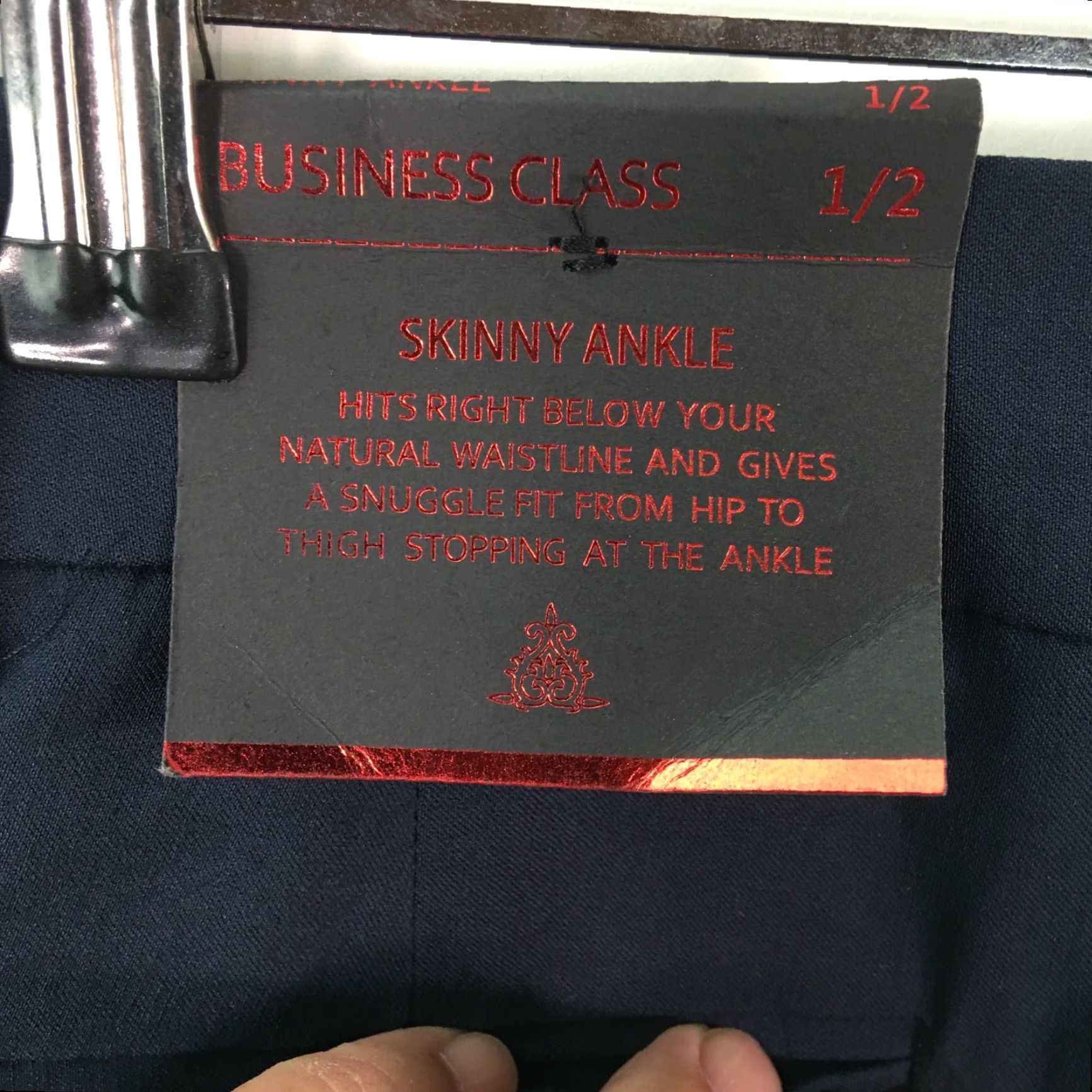 Vintage Sapphire Red Stretch Womens Casual Juniors Navy Blue Dress Pants Size 1/2 Size 25" / US 0 / IT 36 - 5 Thumbnail