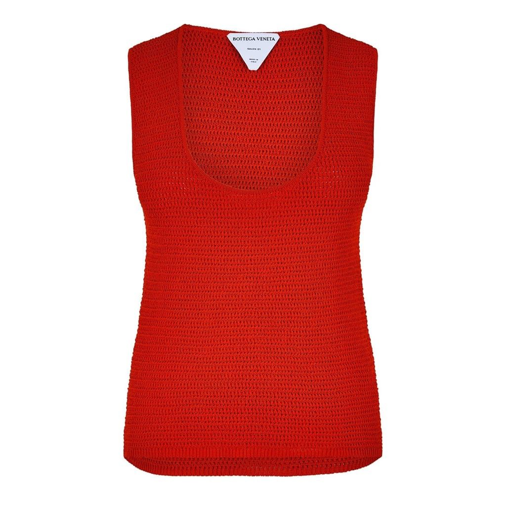 Bottega Veneta Bottega Veneta Scoop Neck Regular Fit Tank in Red Size M / US 6-8 / IT 42-44 - 1 Thumbnail