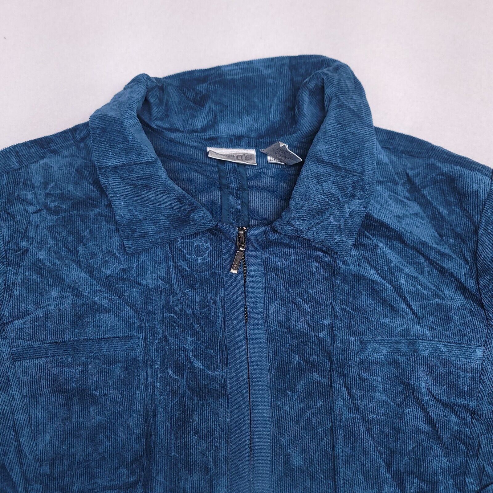 Chicos Chicos Casual Long Sleeve Zip Up Jacket Womens Size 2 Blue Size XS / US 0-2 / IT 36-38 - 1 Thumbnail