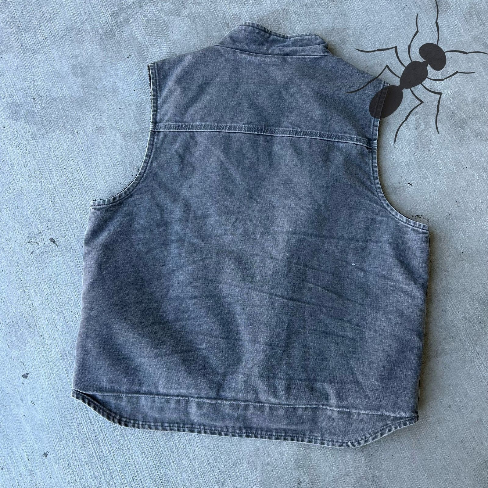 Carhartt × Vintage Carhartt V33 GVL faded gray work wear vest Size US L / EU 52-54 / 3 - 5 Thumbnail