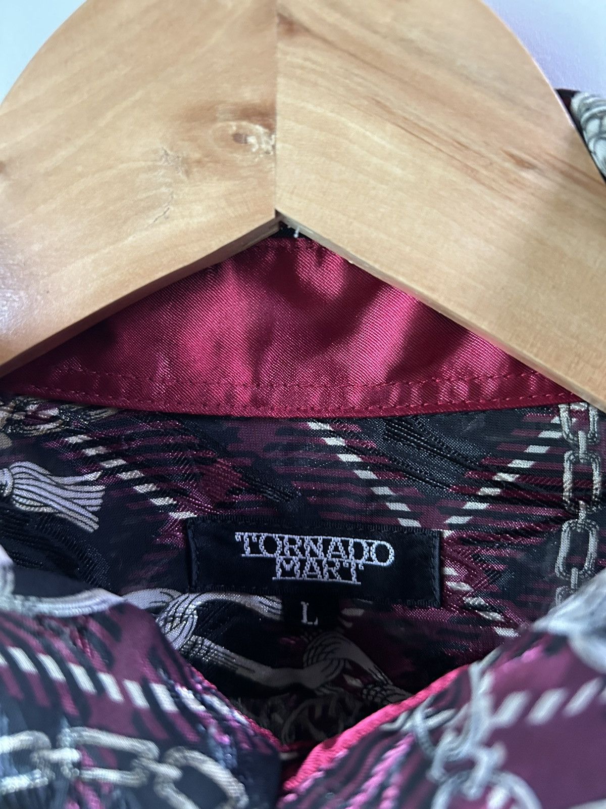Tornado Mart Archive Baroque Chain Print Crinkle Shirt Size US L / EU 52-54 / 3 - 9 Thumbnail