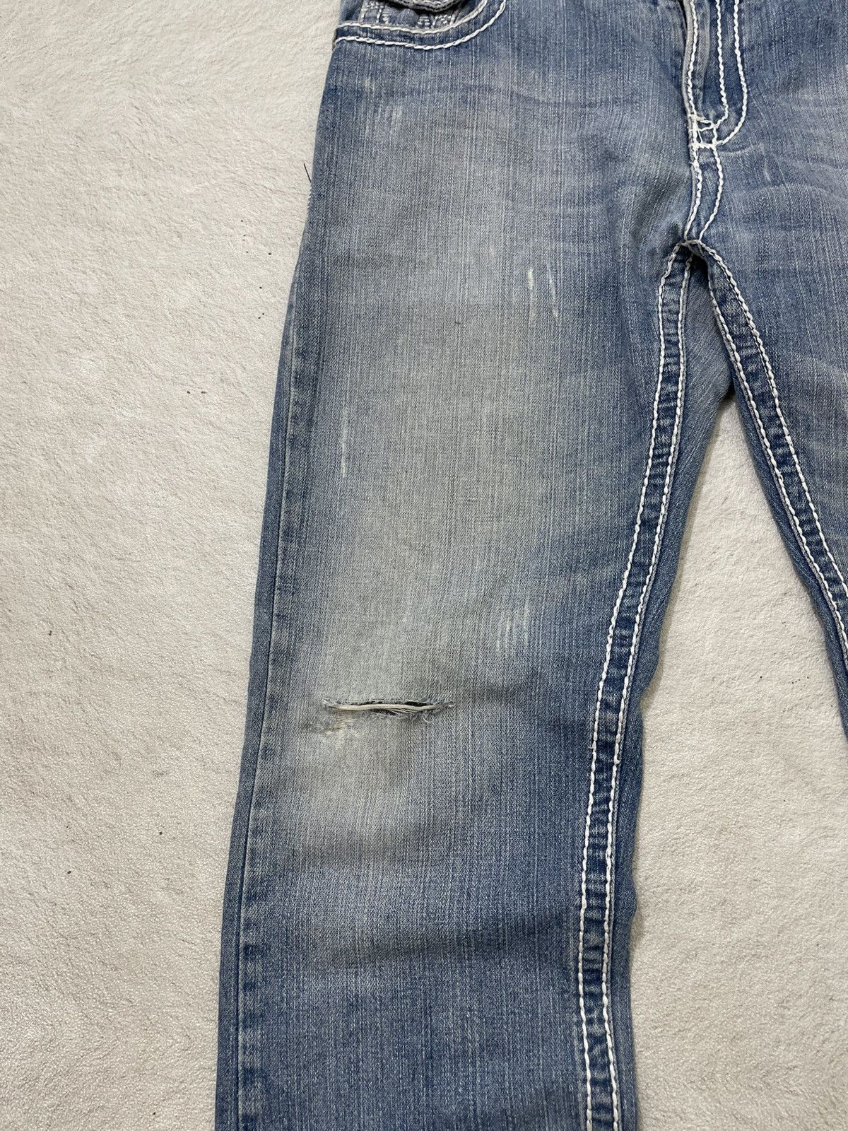 Number (N)ine 2000s True Ripped Denim Mudwash Ifsix LGB Hysteric Japan Size US 34 / EU 50 - 3 Thumbnail