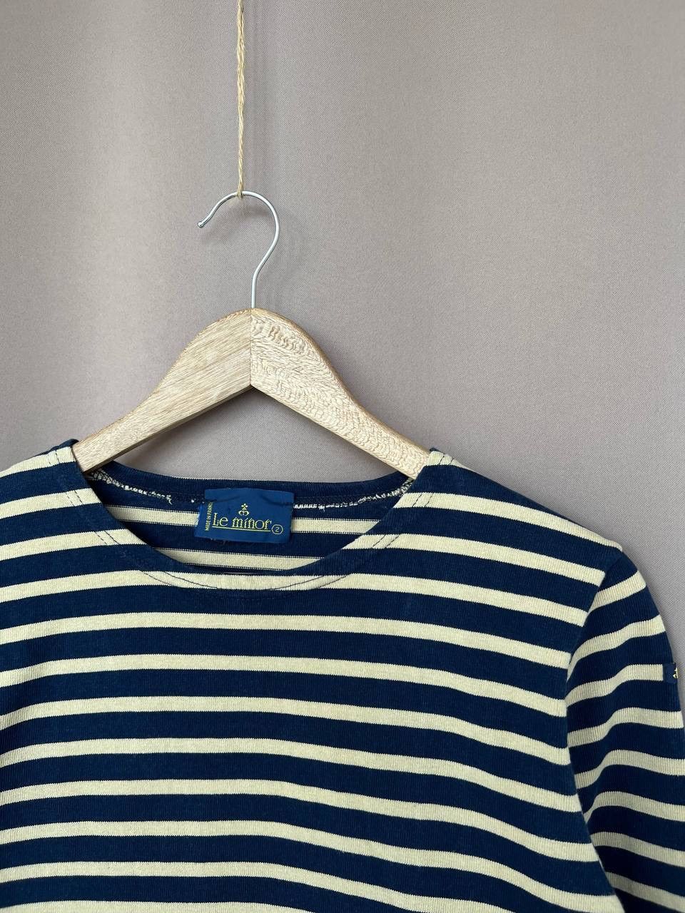 Le Minor Made In France Striped Long Sleeve Women Size 2 M/L