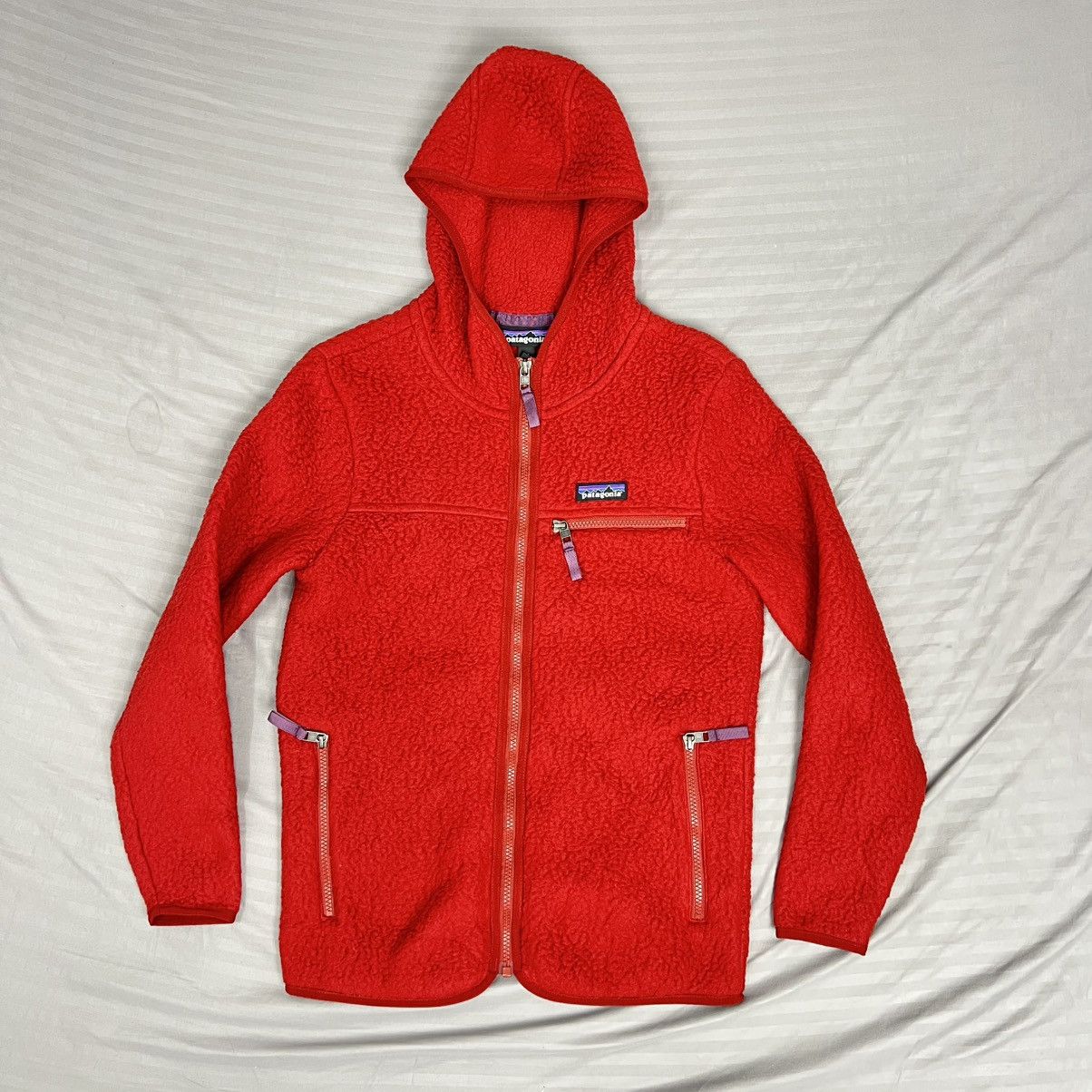 Patagonia Vintage Patagonia Retro pile Fleece Hoody Size US S / EU 44-46 / 1 - 1 Thumbnail