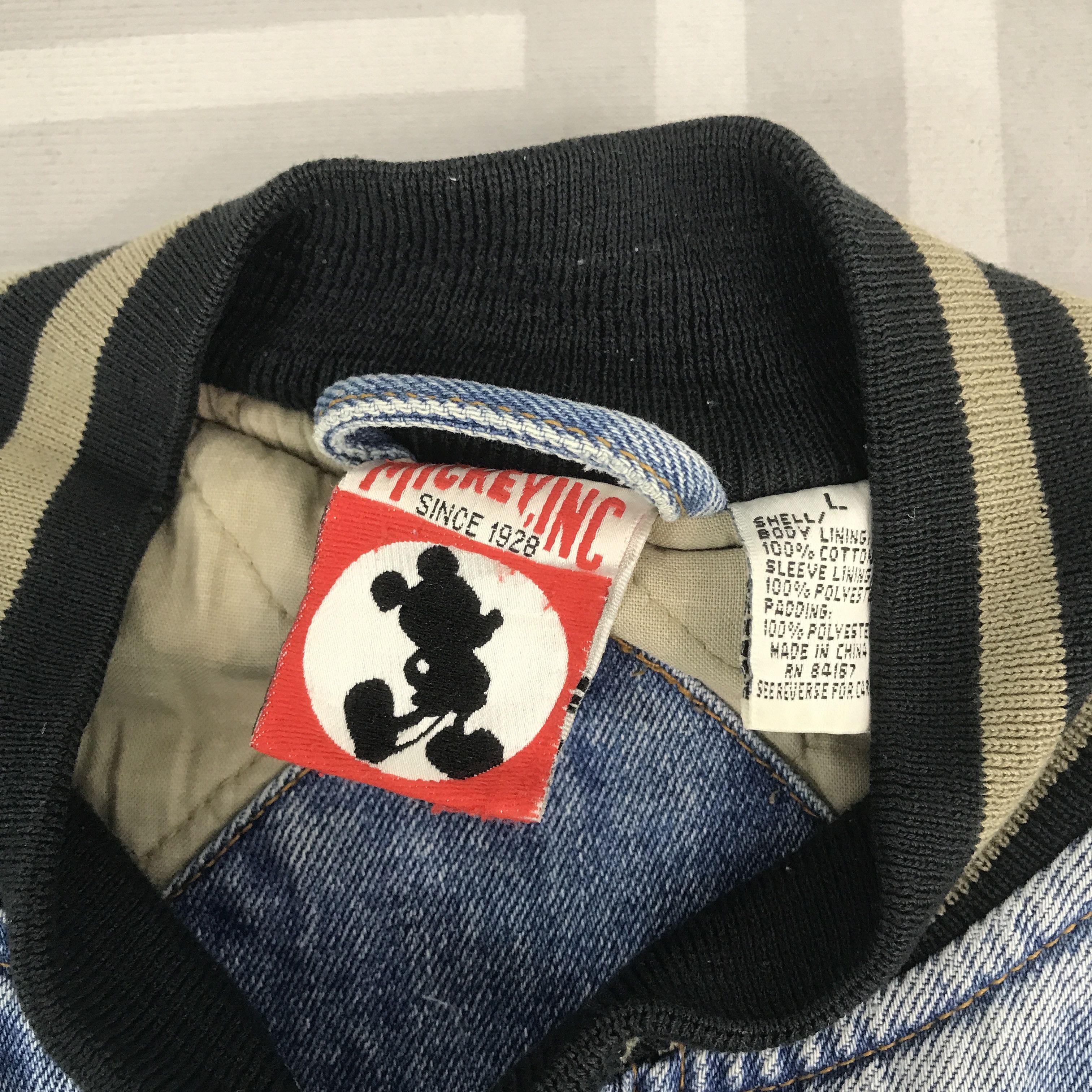 Japanese Brand × Mickey Inc × Vintage Mickey Mouse varsity design cotton snap Button up Jacket Size US L / EU 52-54 / 3 - 10 Thumbnail
