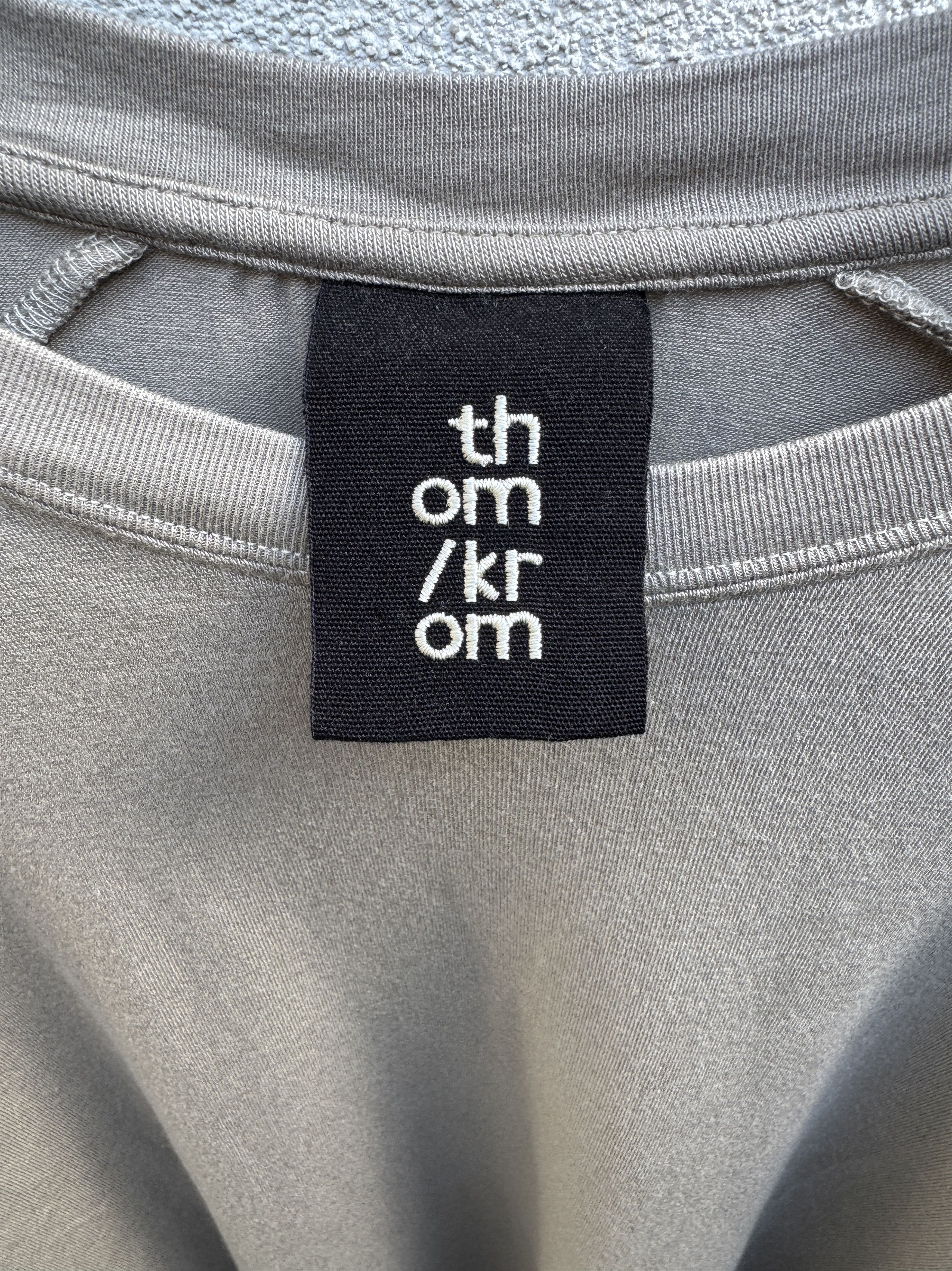 Thom Krom Thom Men Unisex Moonbeam Beige T-Shirt Cotton Modal Size M Size US M / EU 48-50 / 2 - 5 Thumbnail