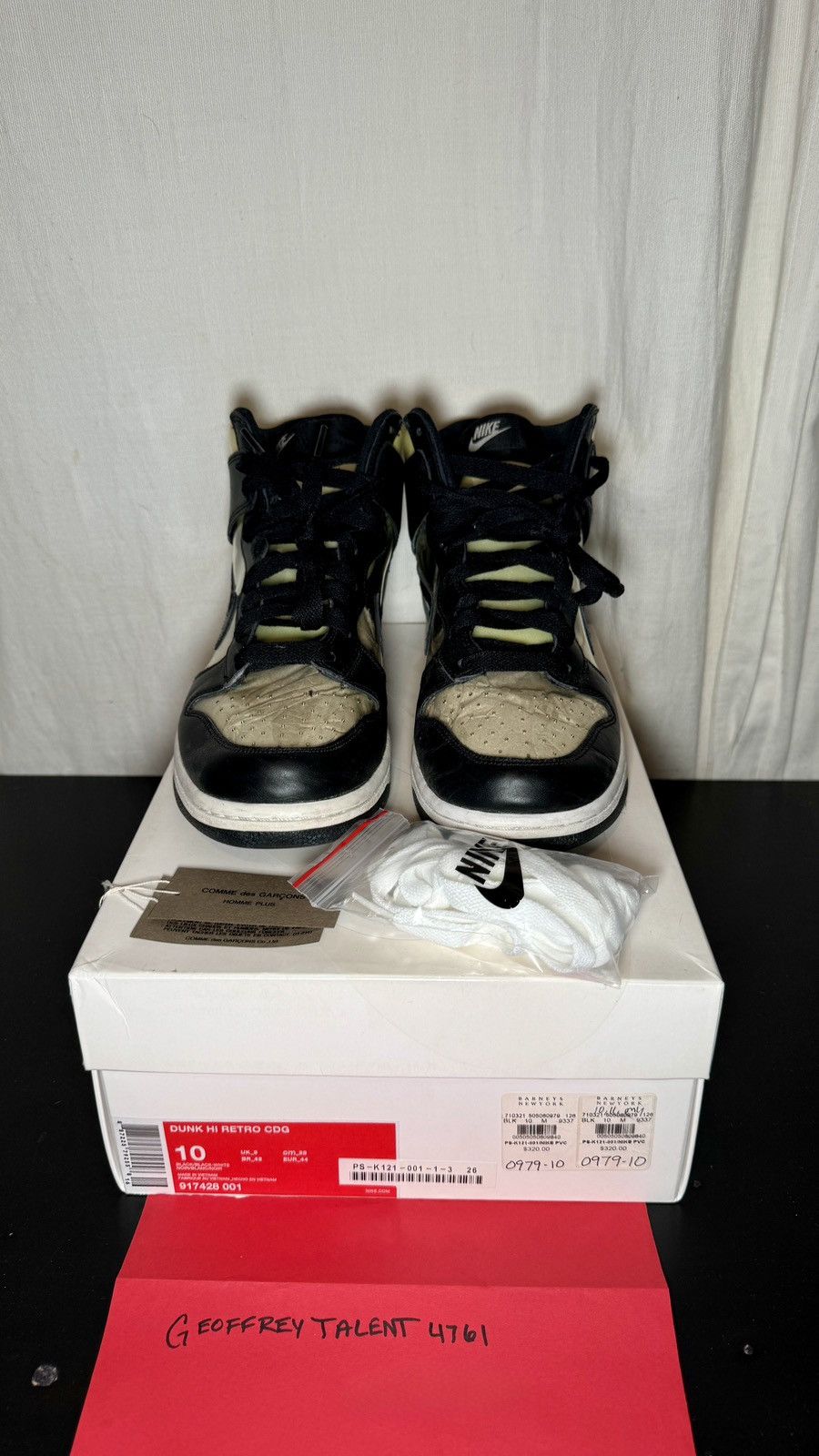 Comme des Garcons Homme Plus × Nike Comme des Garçons Homme Plus x Nike Dunk High Retro "Clear" Size US 10 / EU 43 - 1 Thumbnail