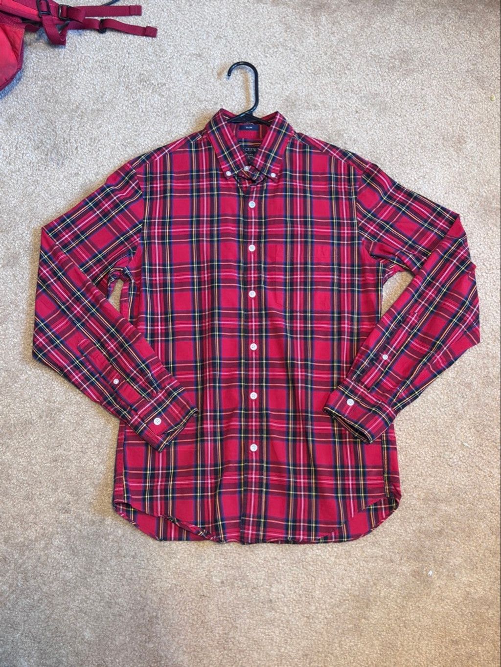 J.Crew Mens JCrew Red Plaid Button Up Sz-sm Size US S / EU 44-46 / 1 - 1 Thumbnail