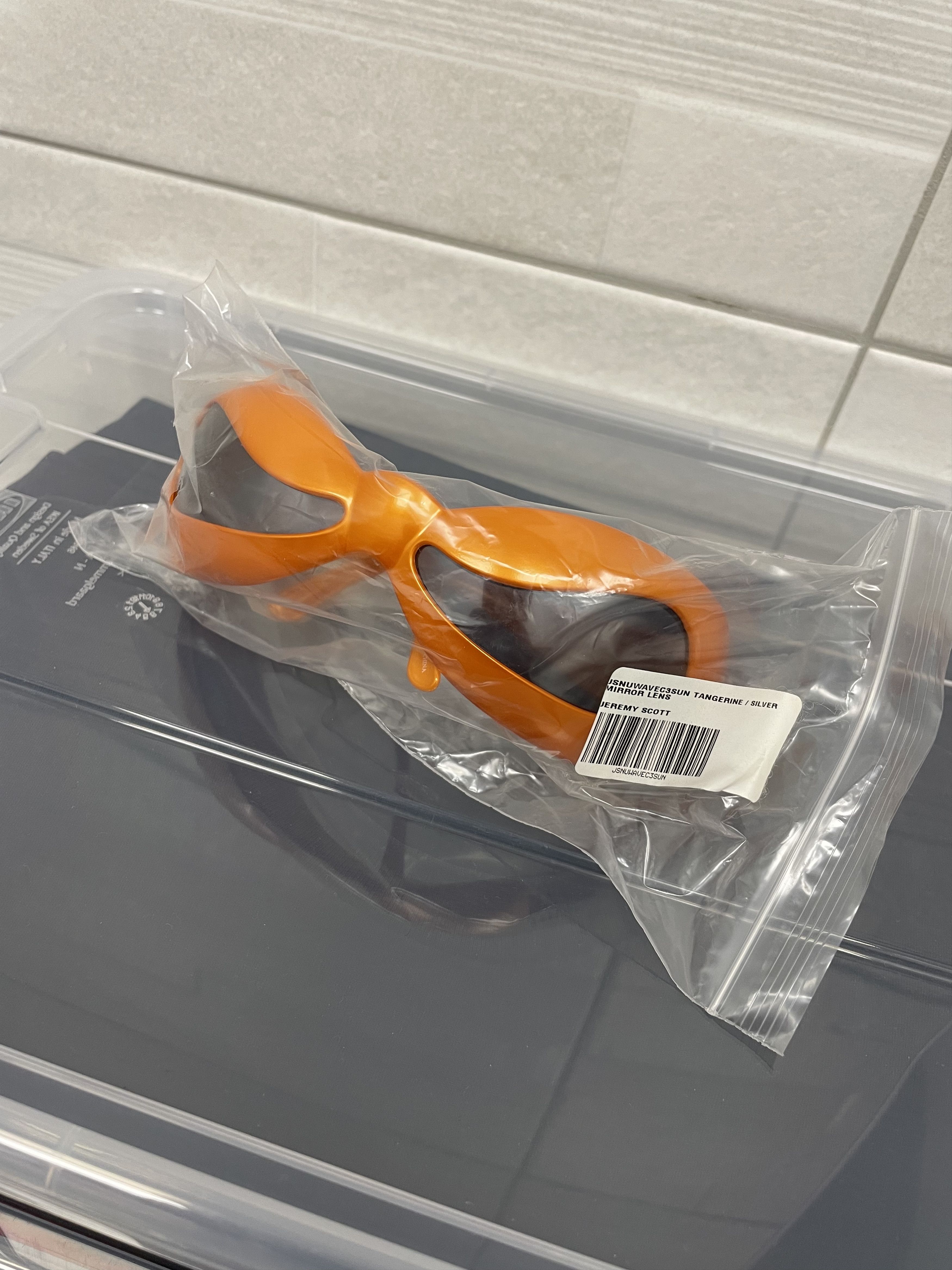 Jeremy Scott × Linda Farrow Linda Farrow X Jeremy Scott Nuwave (Tangerine/Silver) Size ONE SIZE - 9 Thumbnail