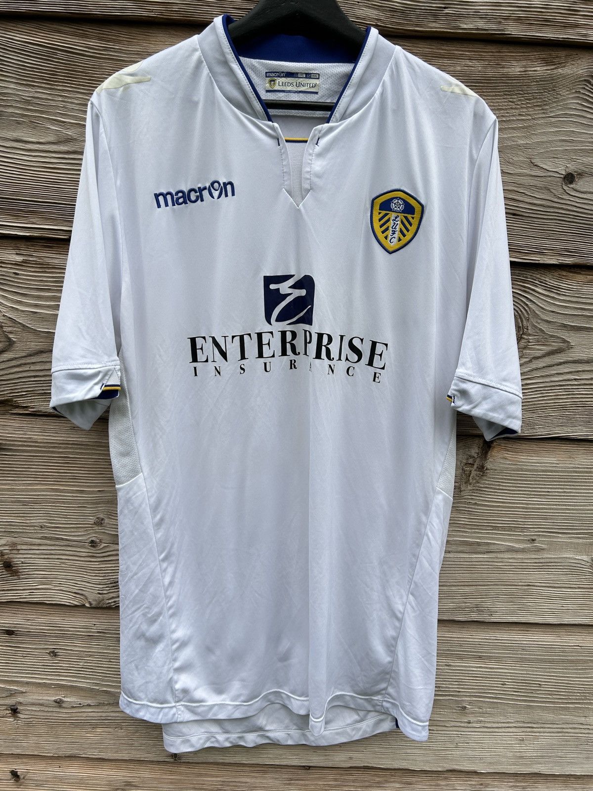 Macron Macron Leeds United FC 2014/15 Home Kit Soccer Jersey Size US XXL / EU 58 / 5 - 1 Thumbnail