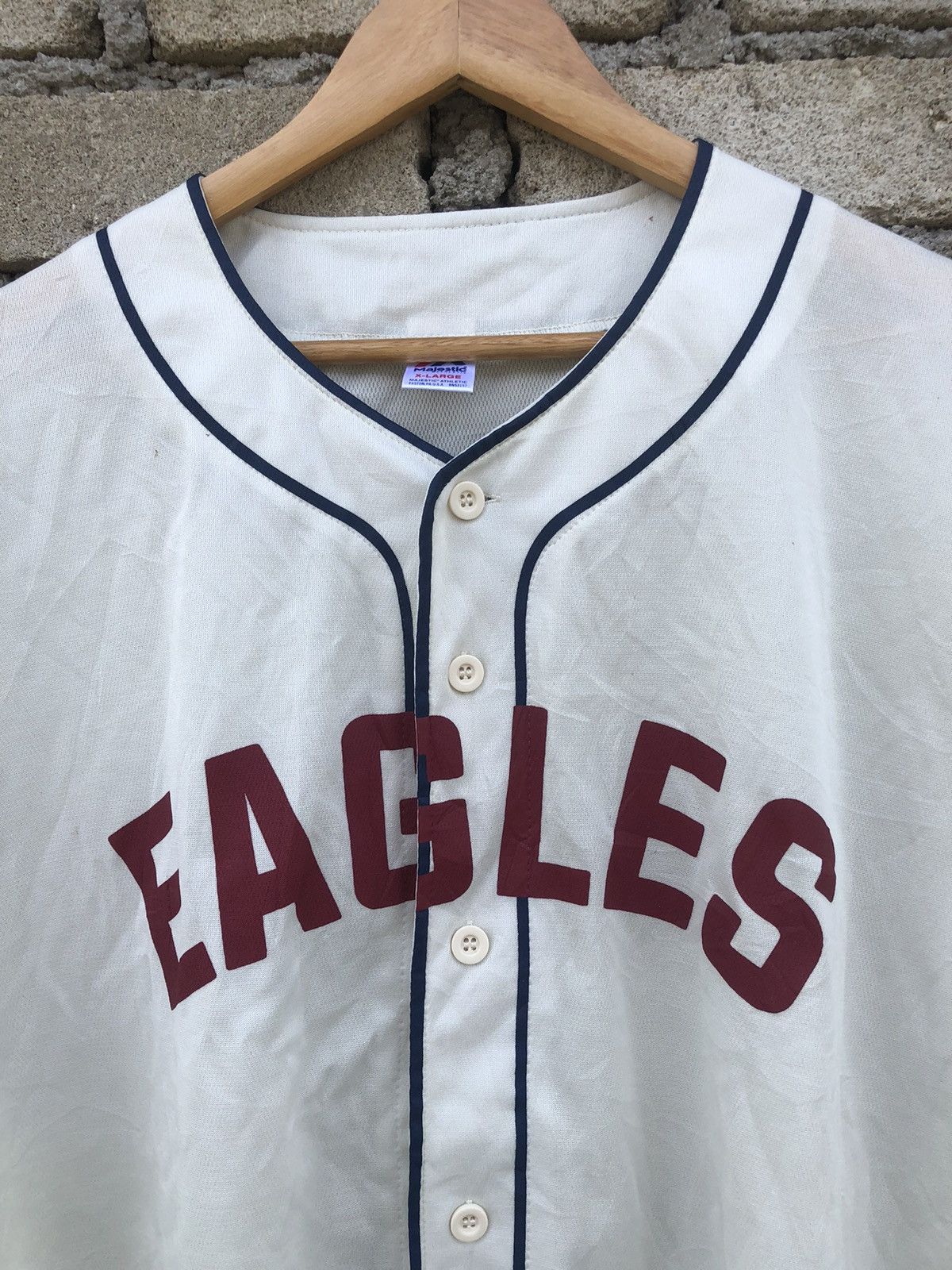 Majestic Vintage Majestic Eagles Baseball Jersey Size US XL / EU 56 / 4 - 2 Thumbnail