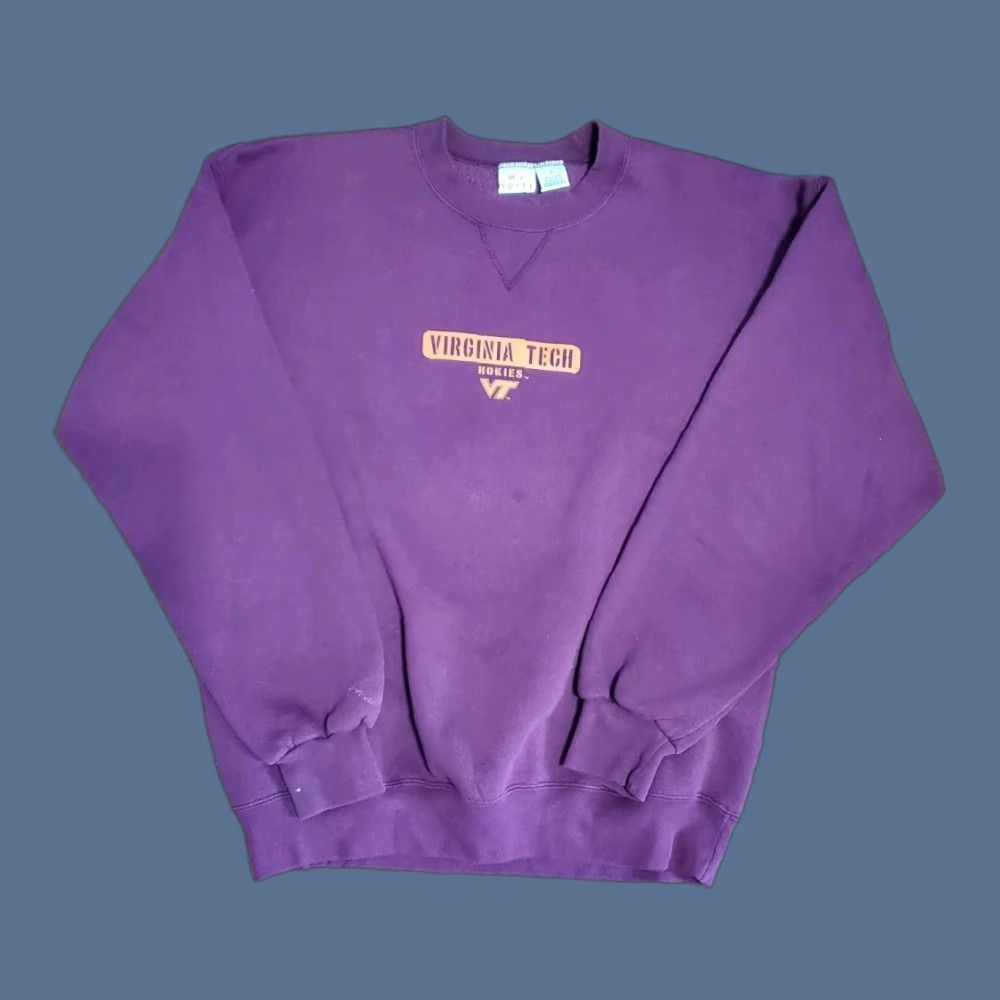 Soffe VINTAGE Virginia Tech Soffe Pullover Sweatshirt Shirt Adult L Red 90s Letterman Mens Size US L / EU 52-54 / 3 - 1 Thumbnail