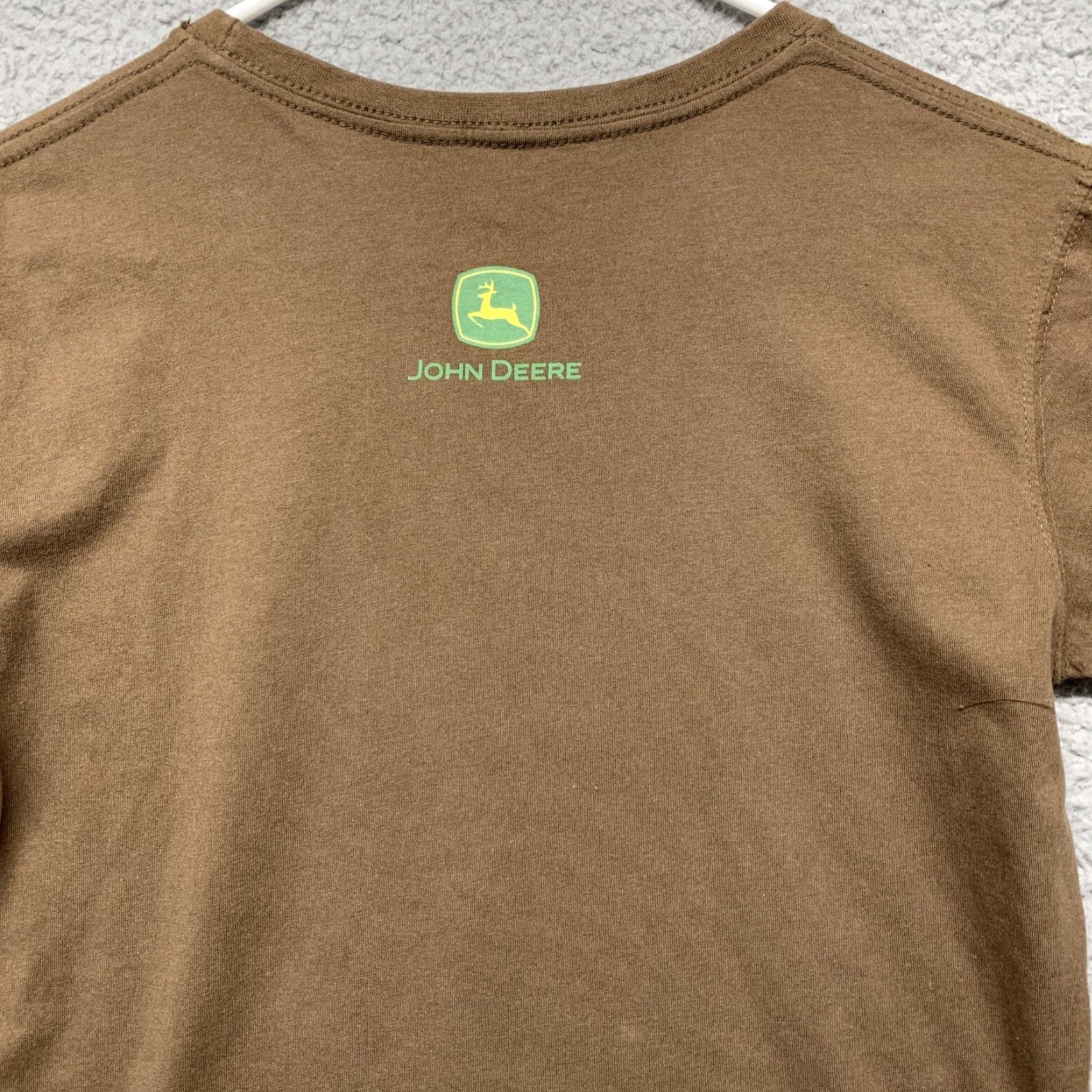 John Deere John Deere T-Shirt Women's Size S/P Brown Large Graphic LOGO Horseshoe Flowers Size S / US 4 / IT 40 - 5 Thumbnail