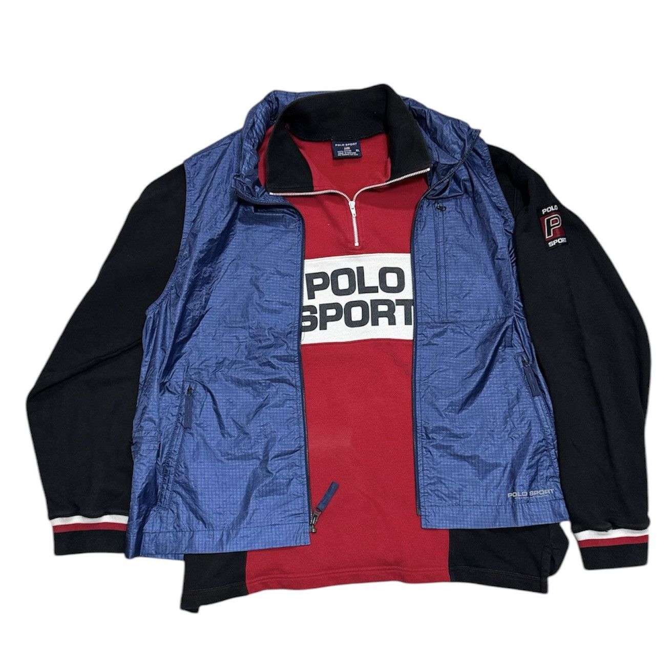 Polo Ralph Lauren × Vintage Bundle deals polo sport half zipper and vest Size US XL / EU 56 / 4 - 15 Thumbnail
